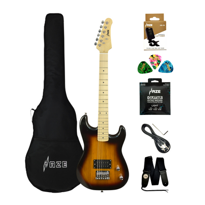 Haze HST01 Sunburst 3/4 Size Student Electric Guitar