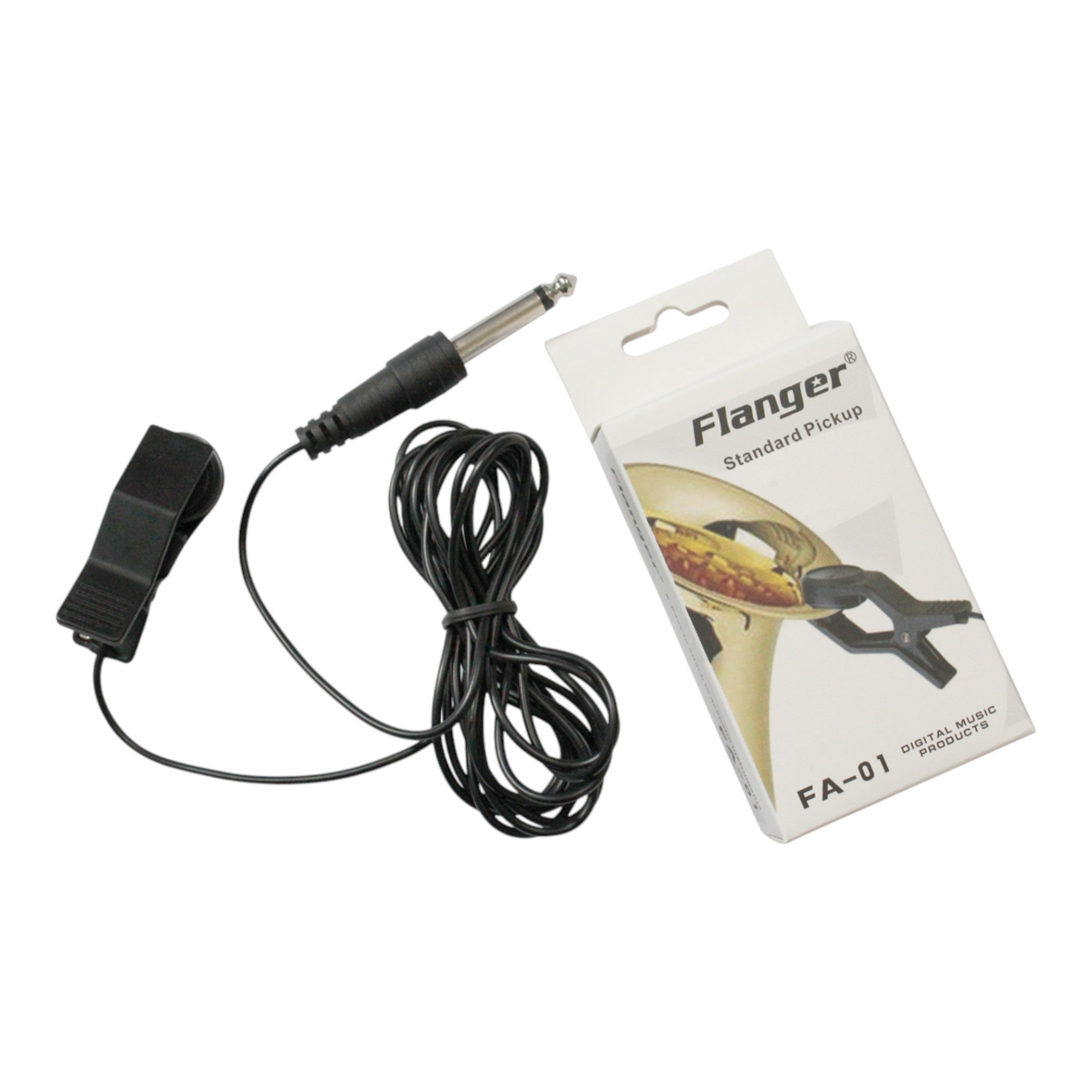 (PREDORDER: MID OCT 2026) Flanger FA01 Universal Clip-On Contact Pickup Microphone for Instrument Tuners - 6.35mm Jack