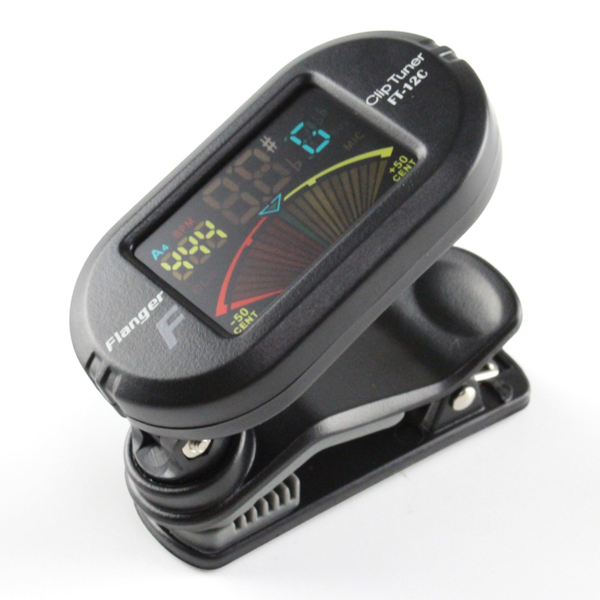 (PREORDER: Mid OCT 2026) Flanger FT12C Chromatic Clip-On Tuner with Colour LCD Display - Guitar, Bass, Violin & Ukulele