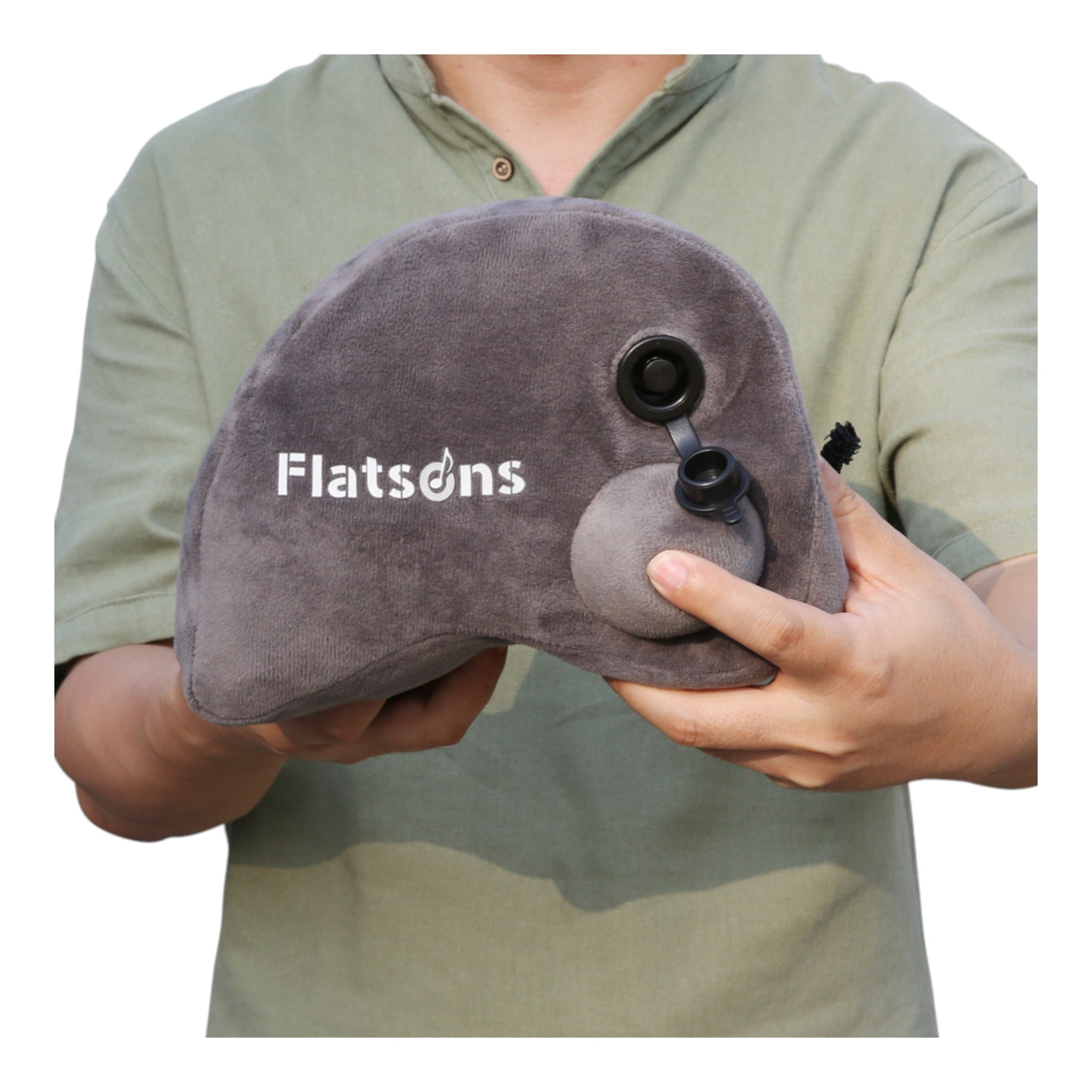 (PREDORDER: MID OCT 2026) Flatsons FA80A Inflatable Ergonomic Acoustic & Classical Guitar Leg Support Cushion in Grey