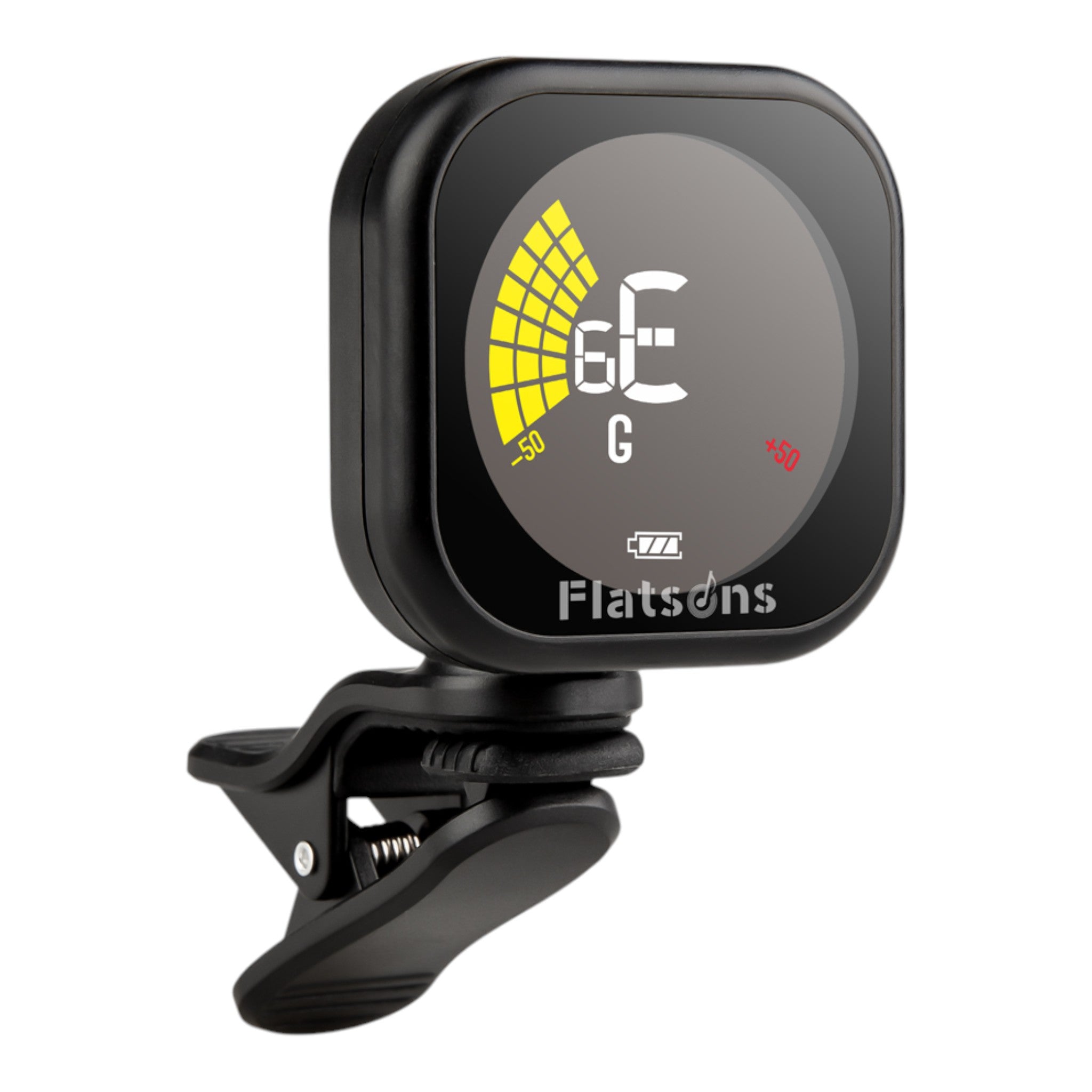 (PREDORDER: MID OCT 2026) Flatsons FT3 Rechargeable Chromatic Clip-On Tuner with Colour Display - Guitar, Bass, Ukulele & Violin