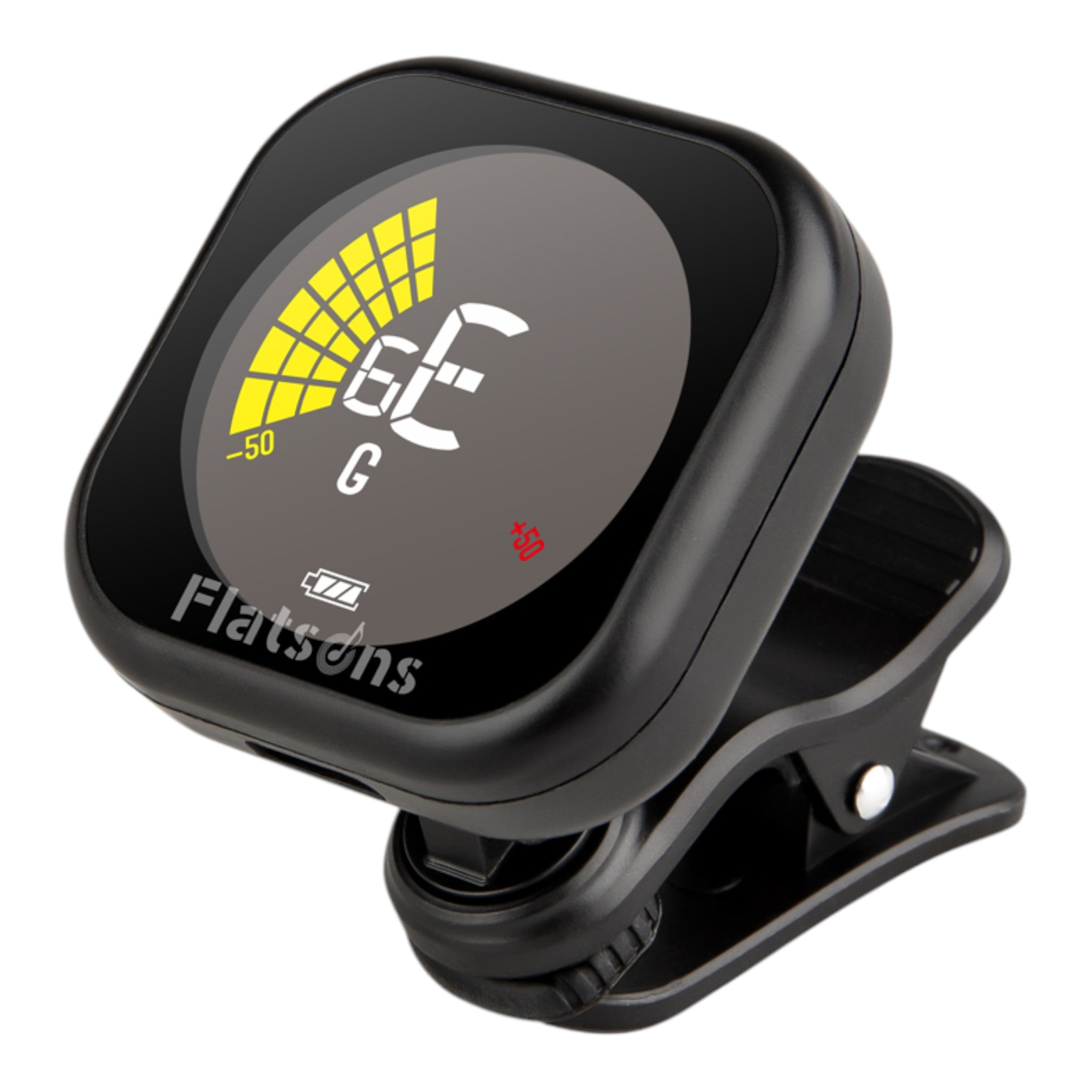 (PREDORDER: MID OCT 2026) Flatsons FT3 Rechargeable Chromatic Clip-On Tuner with Colour Display - Guitar, Bass, Ukulele & Violin