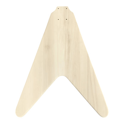 FV09DIY Solid Basswood Body Maple Bolt-On Neck V-Style HH Electric Guitar DIY Kit - Complete No-Soldering w/ Ebony Trims