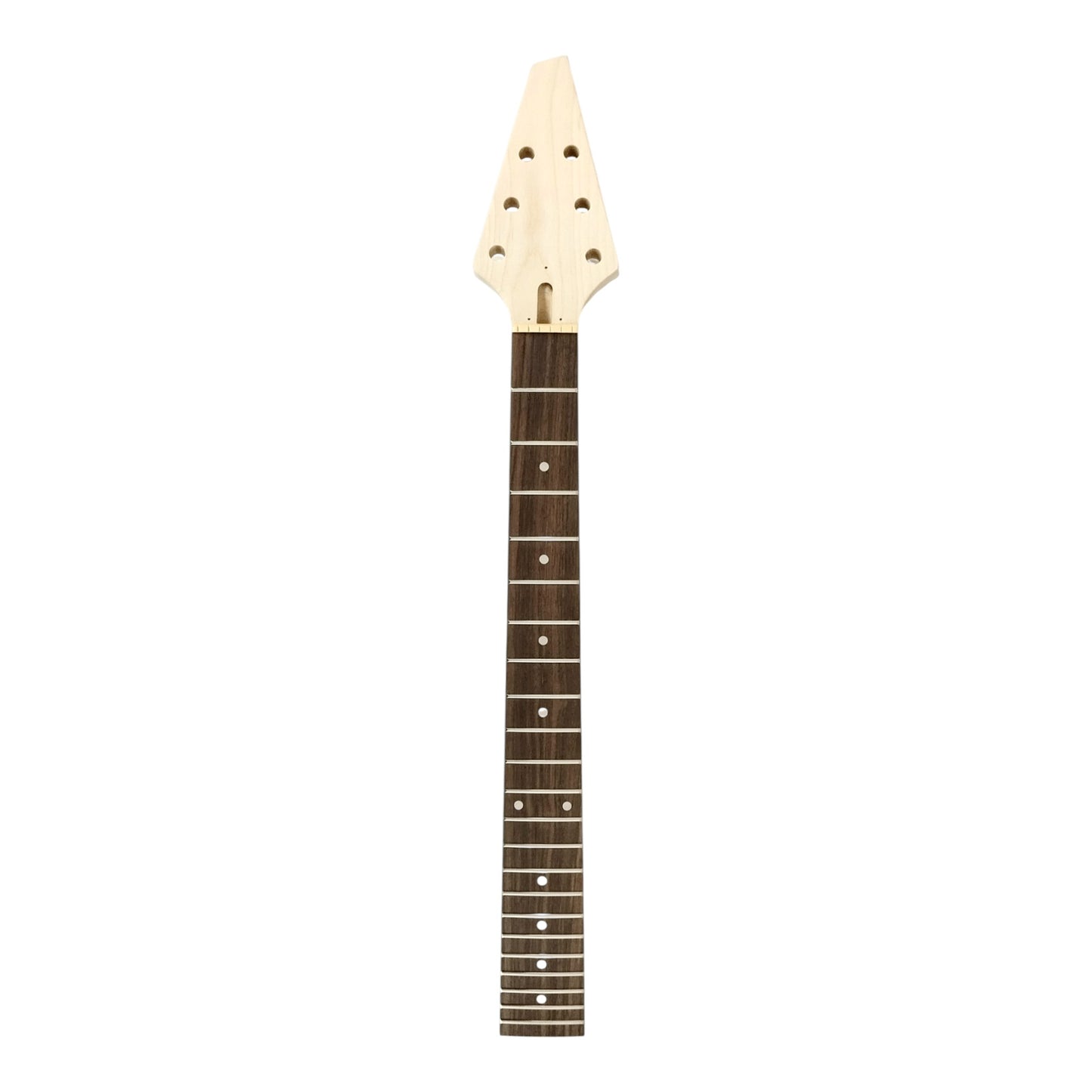 FV09DIY Solid Basswood Body Maple Bolt-On Neck V-Style HH Electric Guitar DIY Kit - Complete No-Soldering w/ Ebony Trims