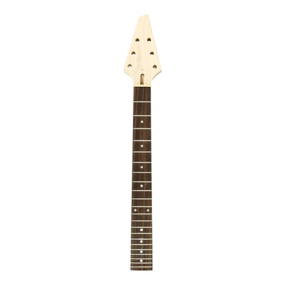 FV09DIY Solid Basswood Body Maple Bolt-On Neck V-Style HH Electric Guitar DIY Kit - Complete No-Soldering w/ Ebony Trims