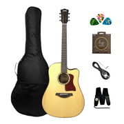 Gosila CS801210CEQ Solid Spruce Top Fishman Pickup/Tuner Cutaway Acoustic Guitar - Natural