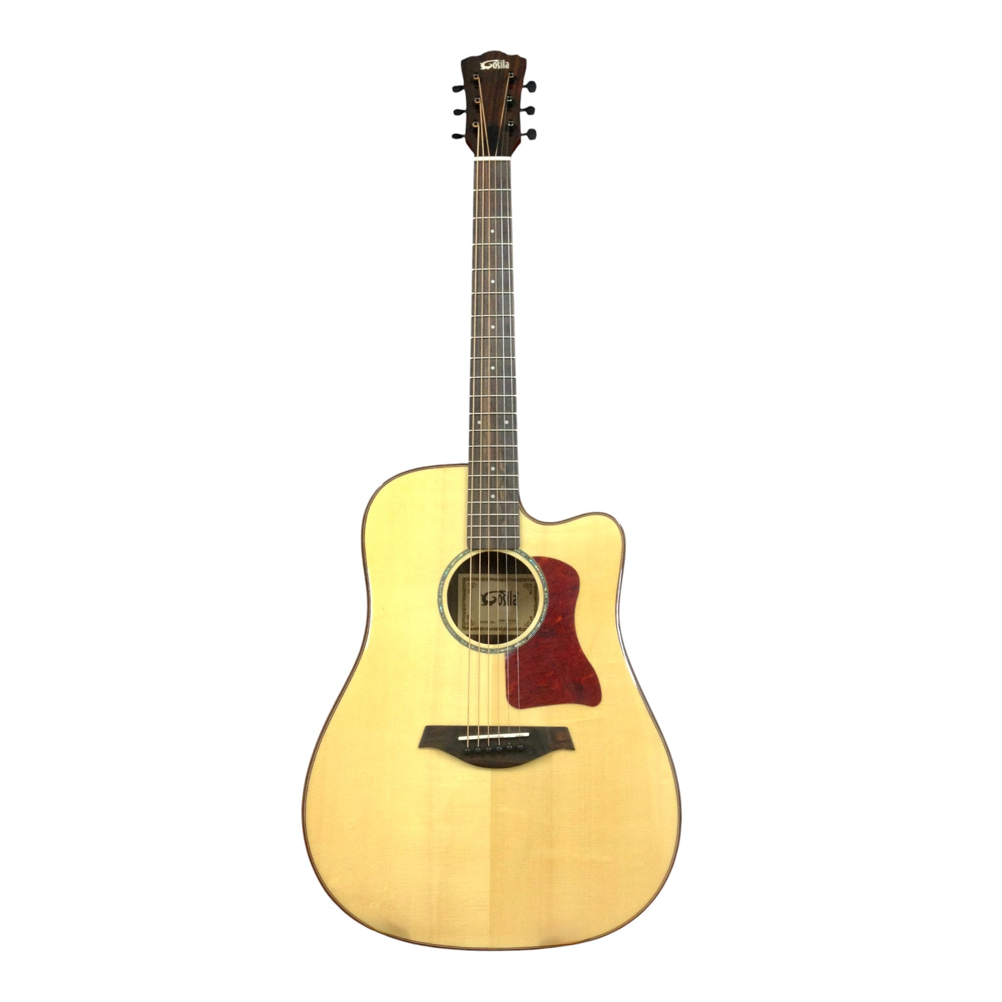 Gosila CS801310CEQ Solid Spruce Top Fishman Pickup/Tuner Cutaway Acoustic Guitar - Natural