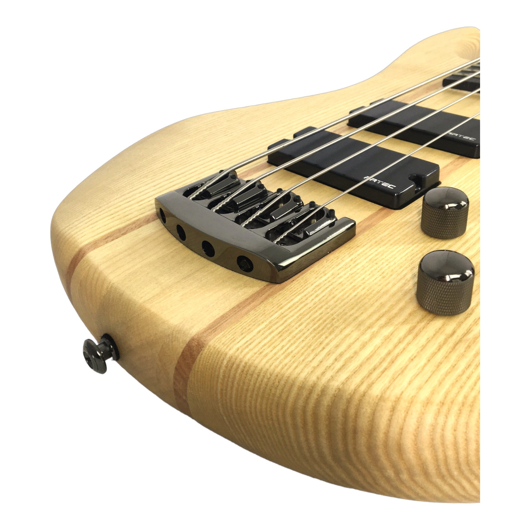 Haze Novara Electric Bass Guitar Premium Ash Maple Body  - Natural B327N