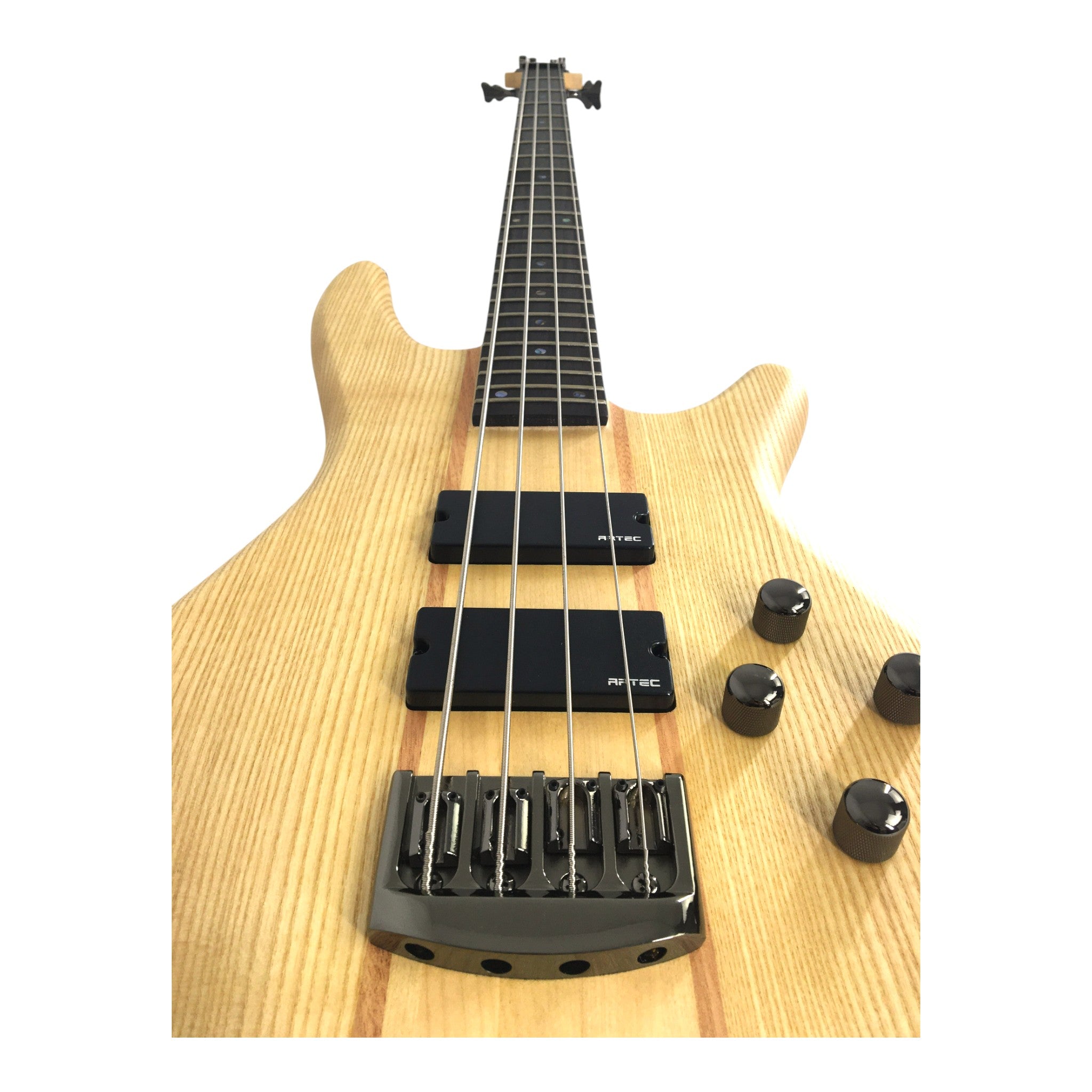 Haze Novara Electric Bass Guitar Premium Ash Maple Body  - Natural B327N