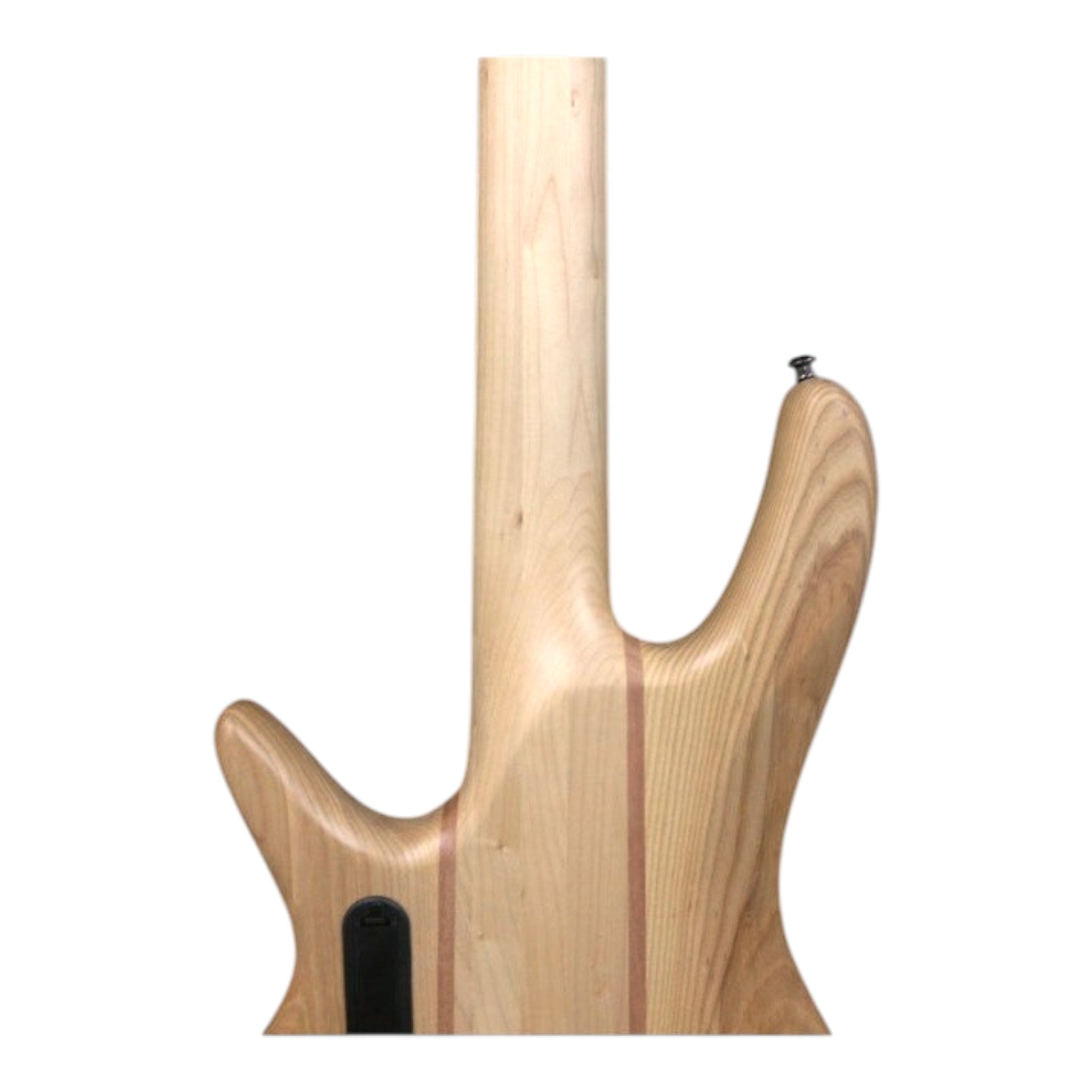 Haze 5-String Active Humbucker Solid Walnut WR Electric Bass Guitar - Natural B337N