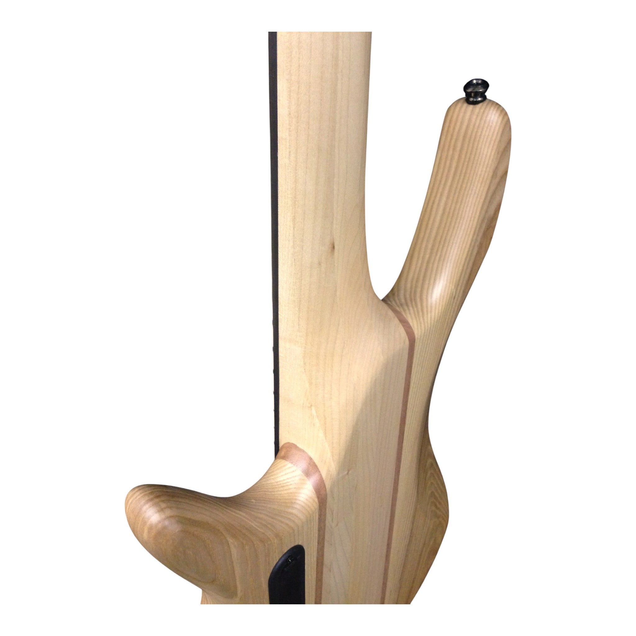 Haze 5-String Active Humbucker Solid Walnut WR Electric Bass Guitar - Natural B337N