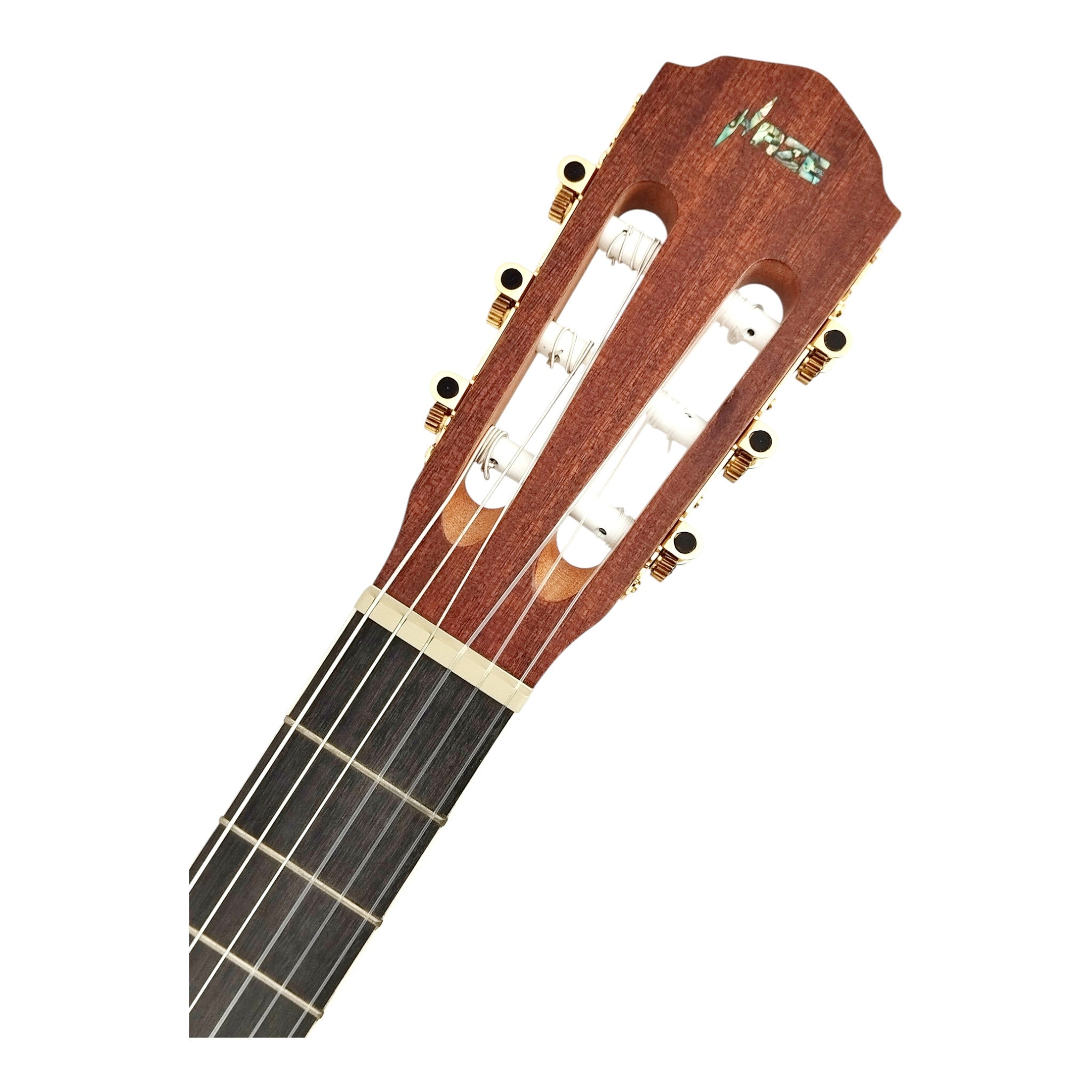 Haze Solid Spruce Arched Back Thin Body Classical Guitar w/ Built-In Pickups & Tuner in Matte - C551BCEQSM