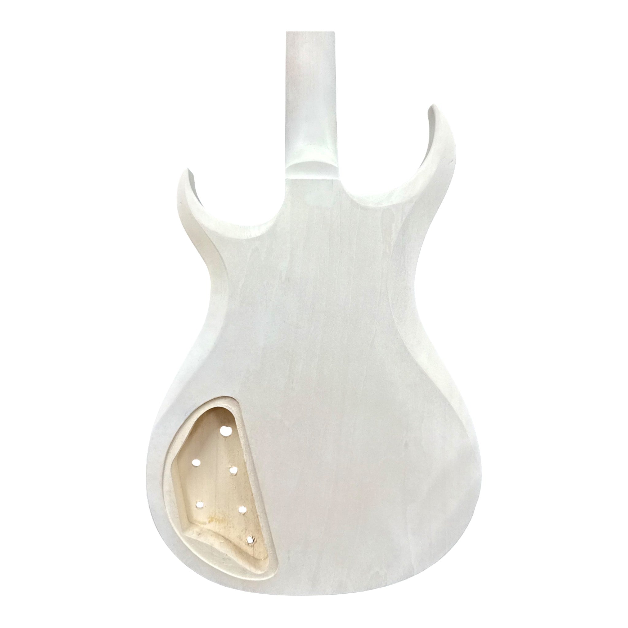 E575DIY White-Primed Poplar Body Set-Neck HGS H-H Electric Guitar DIY Kit - Complete No-Soldering w/ 3-Ply Ebony Trims & Chrome Hardware