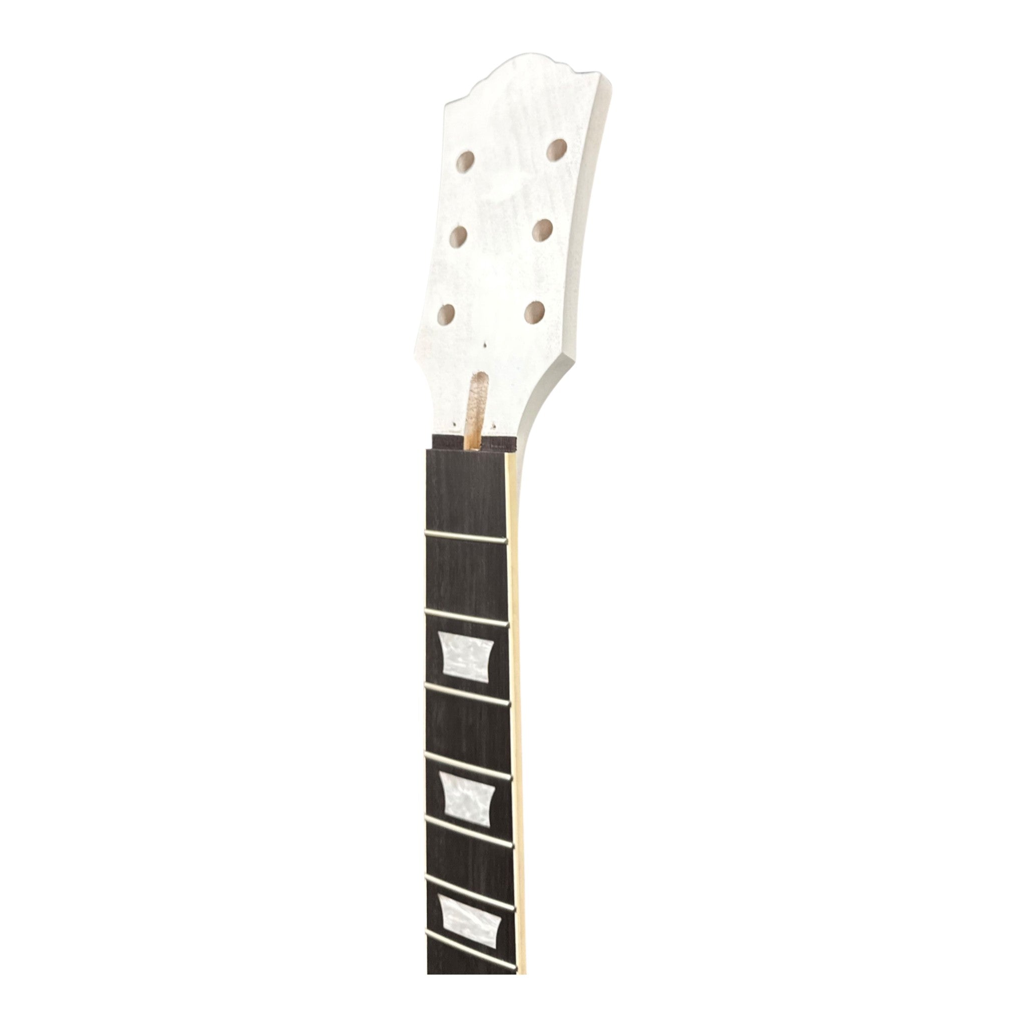 E575DIY White-Primed Poplar Body Set-Neck HGS H-H Electric Guitar DIY Kit - Complete No-Soldering w/ 3-Ply Ebony Trims & Chrome Hardware