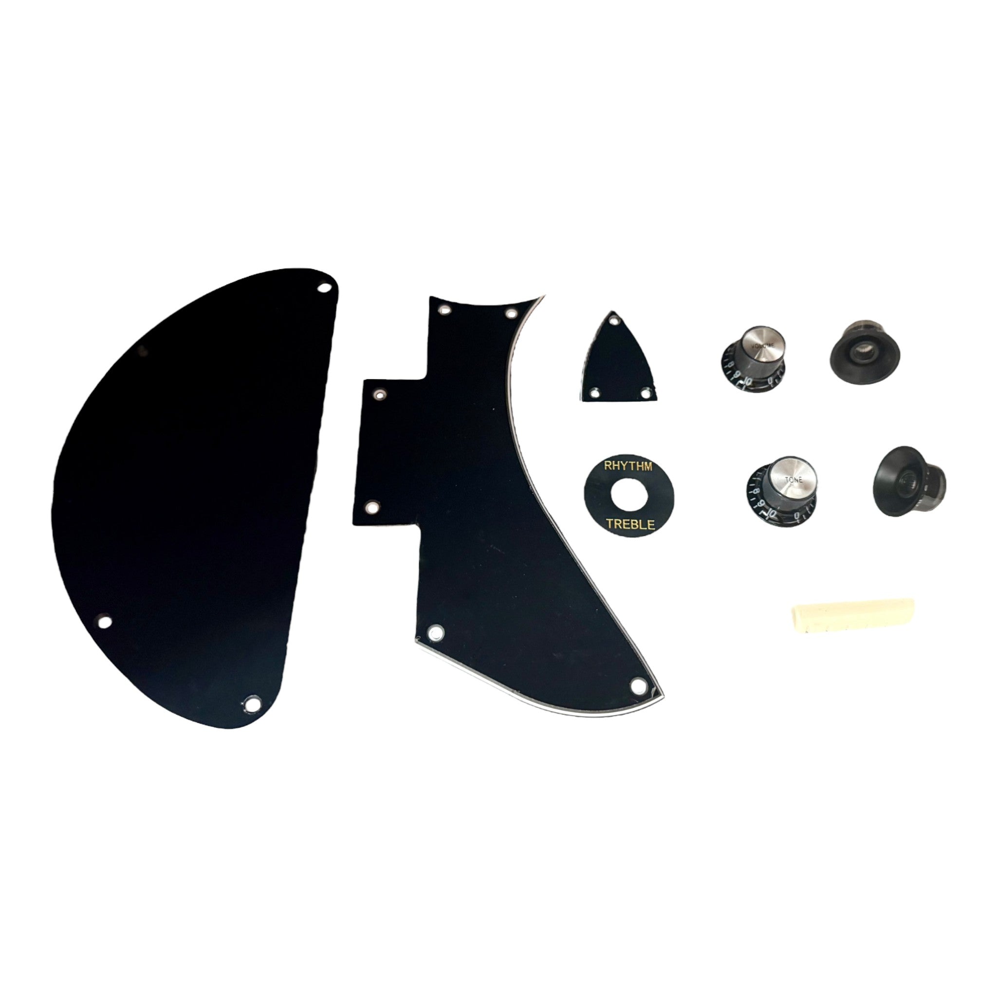 E575DIY White-Primed Poplar Body Set-Neck HGS H-H Electric Guitar DIY Kit - Complete No-Soldering w/ 3-Ply Ebony Trims & Chrome Hardware