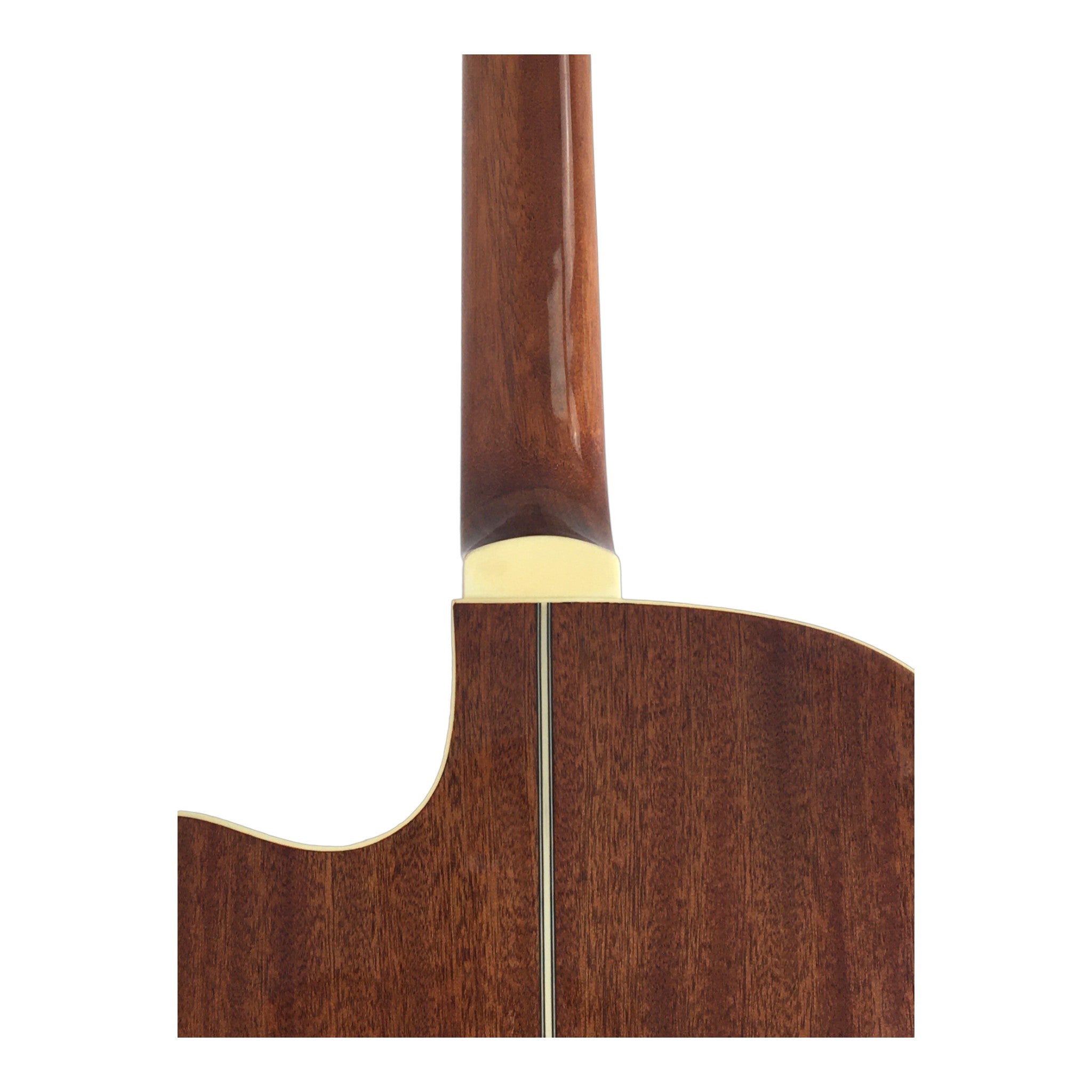 Haze F560CEQN Spruce Top Built-In Pickup/Tuner OM Cutaway Acoustic Guitar - Natural with Accessories and 10W Amp. (Optional)