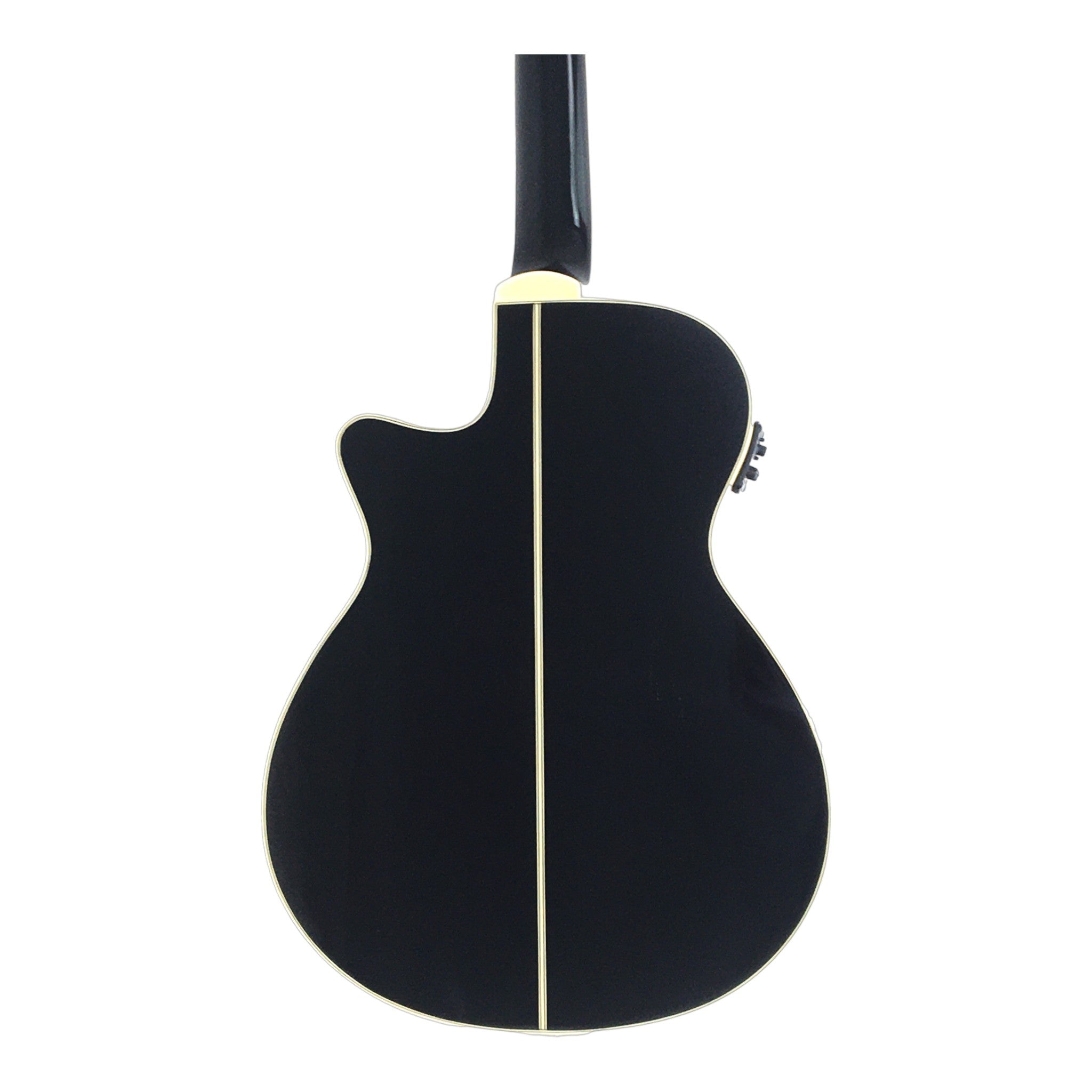Haze FB711BCEQBK34 4-String Electric-Acoustic Bass Guitar with EQ, comes with bag, picks