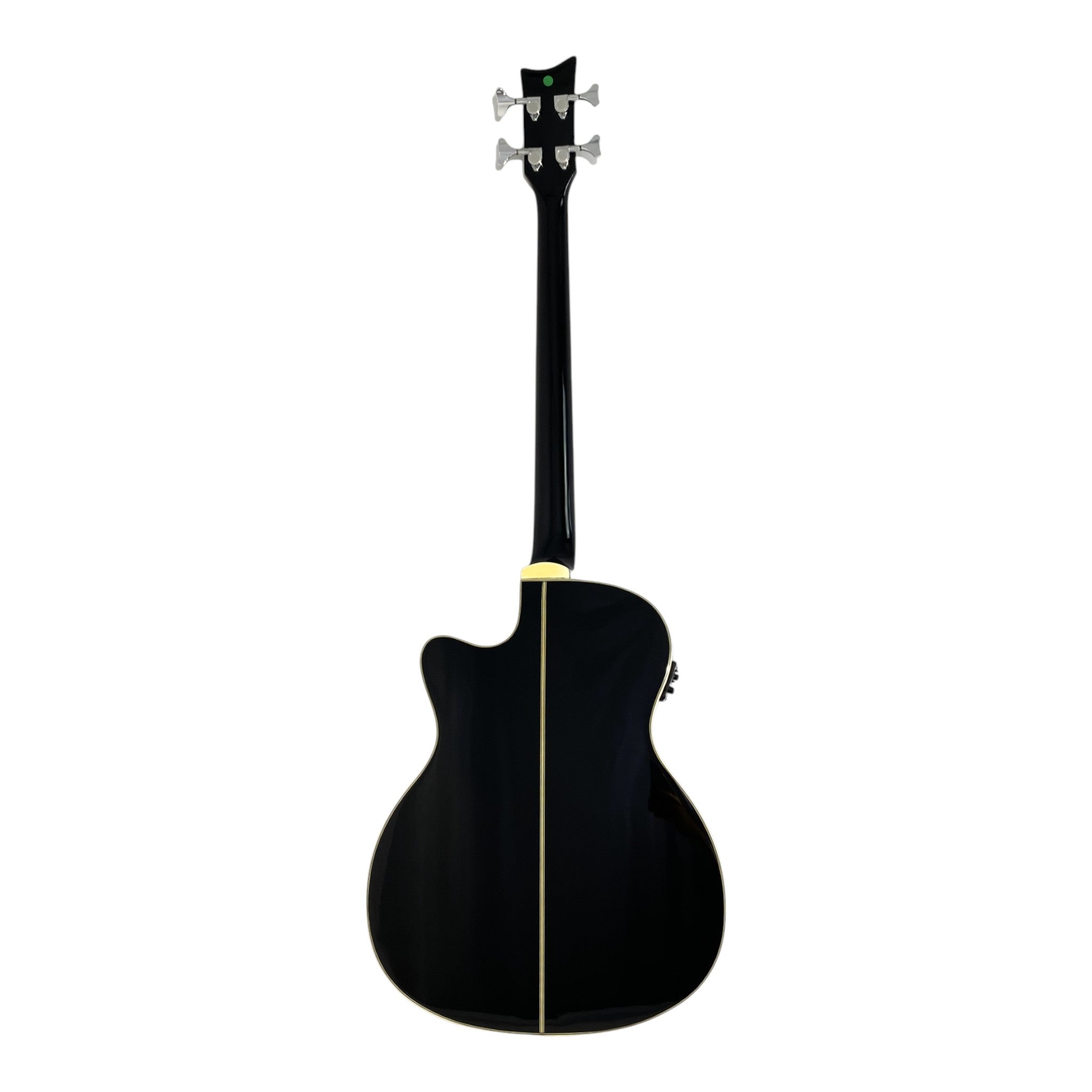 Haze FB711BCEQBK44 4-String Electric-Acoustic Bass Guitar, Black + Free Gig Bag