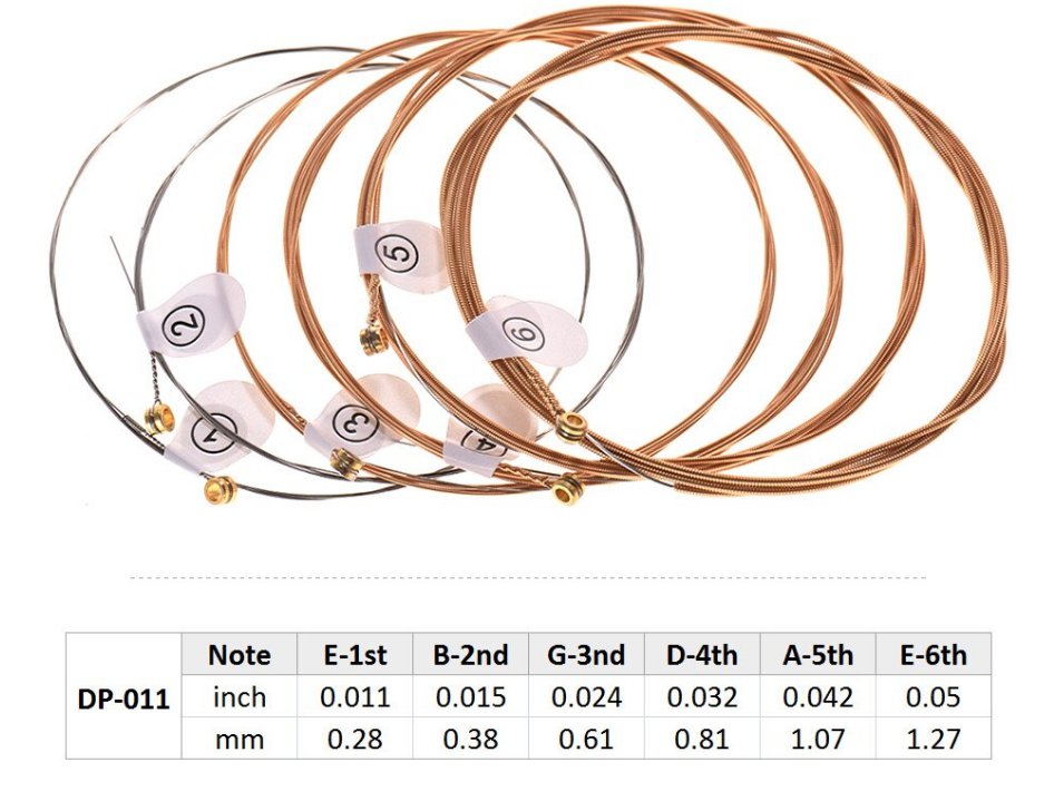 Haze Guitar Australia DP011 custom light acoustic guitar strings with phosphor bronze winding and plated steel
