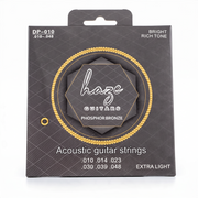 Haze Guitar Australia DP010 extra light acoustic guitar strings set with phosphor bronze winding in retail packaging.