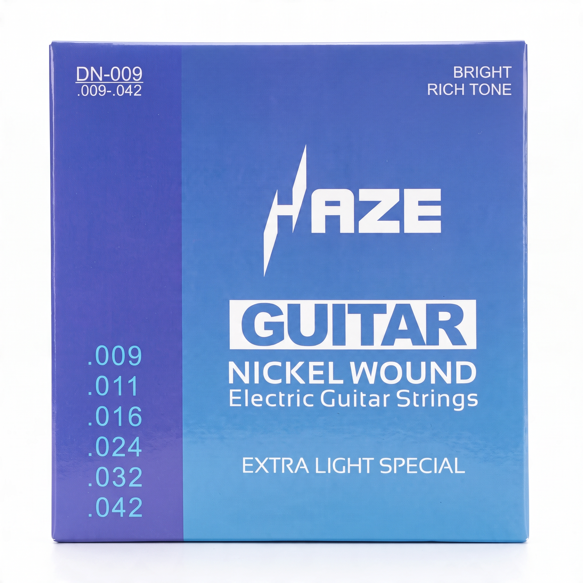 Haze Guitar Australia DN009 extra light nickel wound electric guitar strings in blue packaging