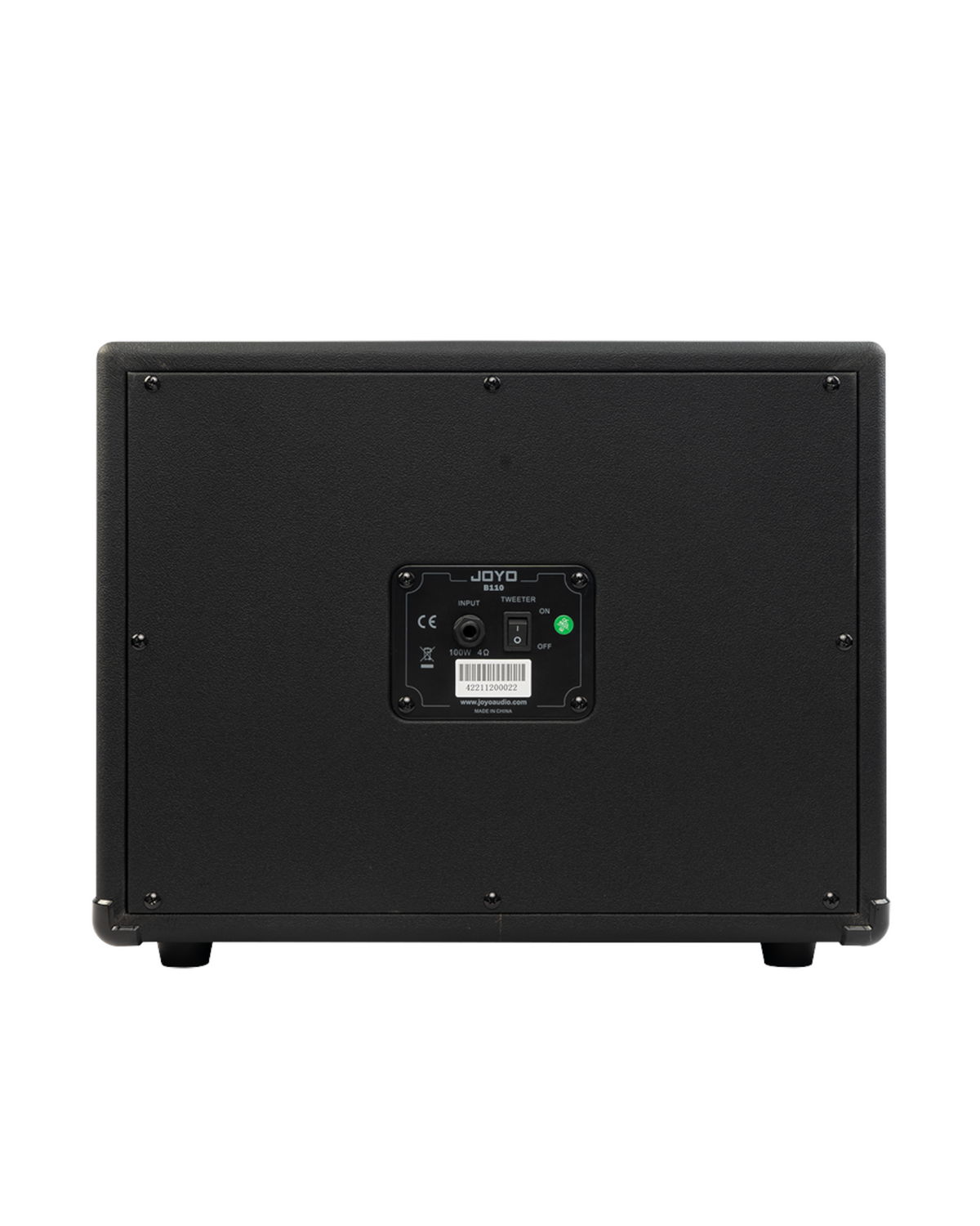Haze Guitar Australia JOYO B110 bass cabinet rear panel showing input jack and switchable horn tweeter controls