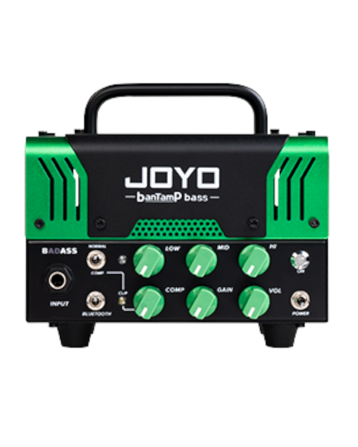 Haze Guitar Australia Joyo BADASS BanTamP hybrid bass tube amp head in green and black with 3-band EQ and compressor
