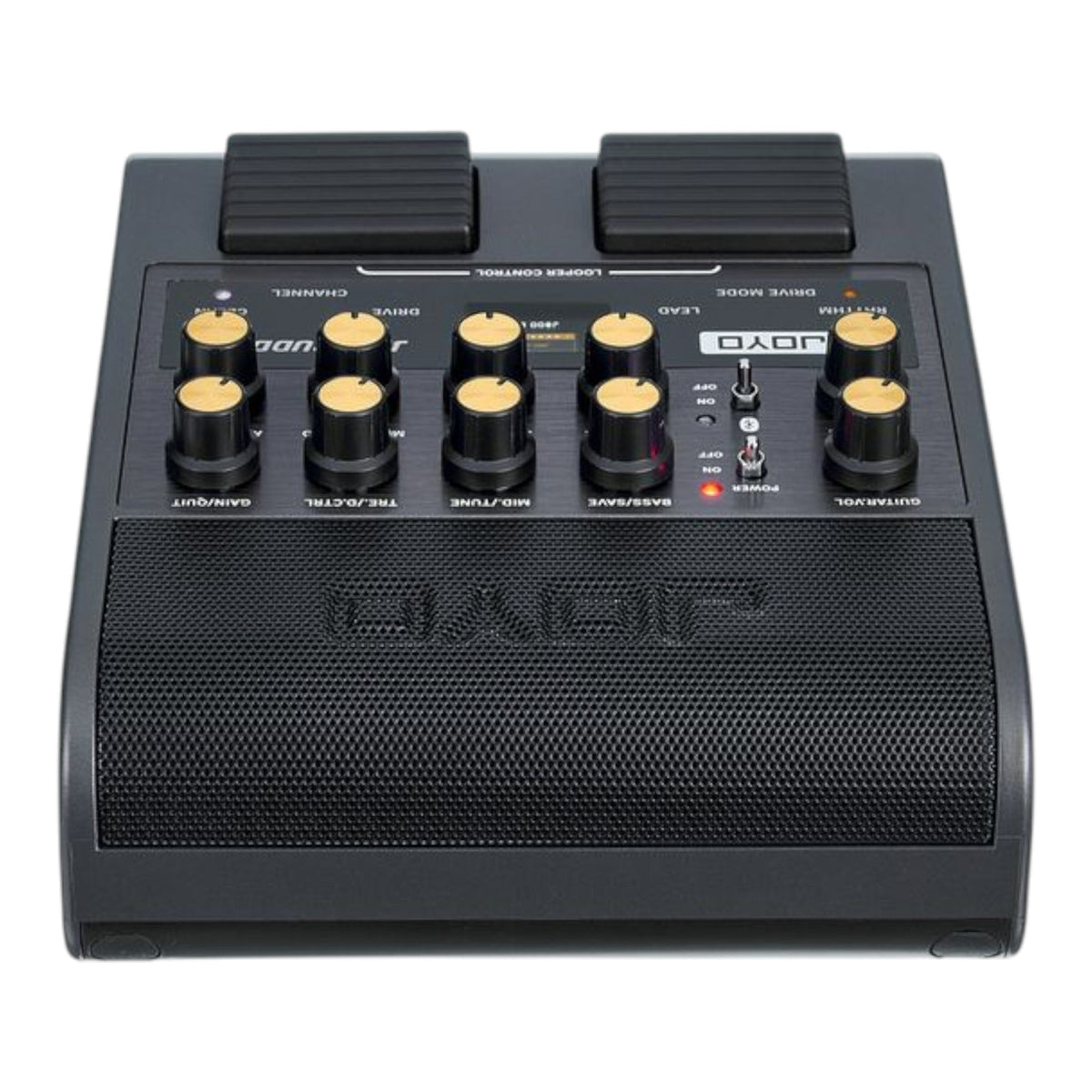 Haze Guitar Australia Joyo JAM BUDDY II black portable guitar amplifier with control knobs and footswitches