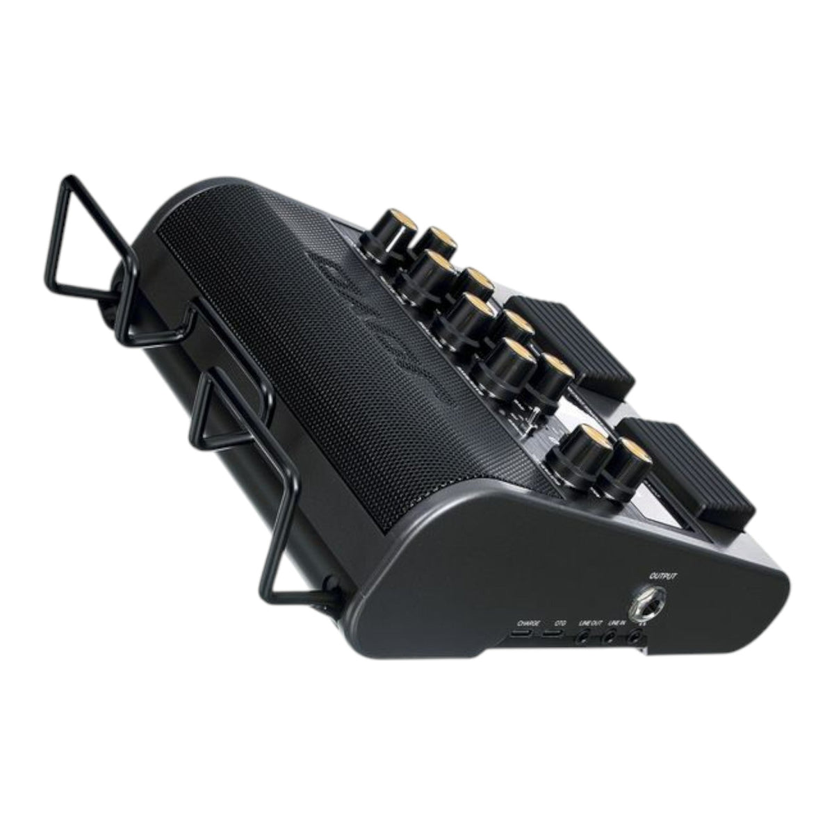 Haze Guitar Australia Joyo JAM BUDDY II portable black guitar amplifier with control knobs and side input jacks