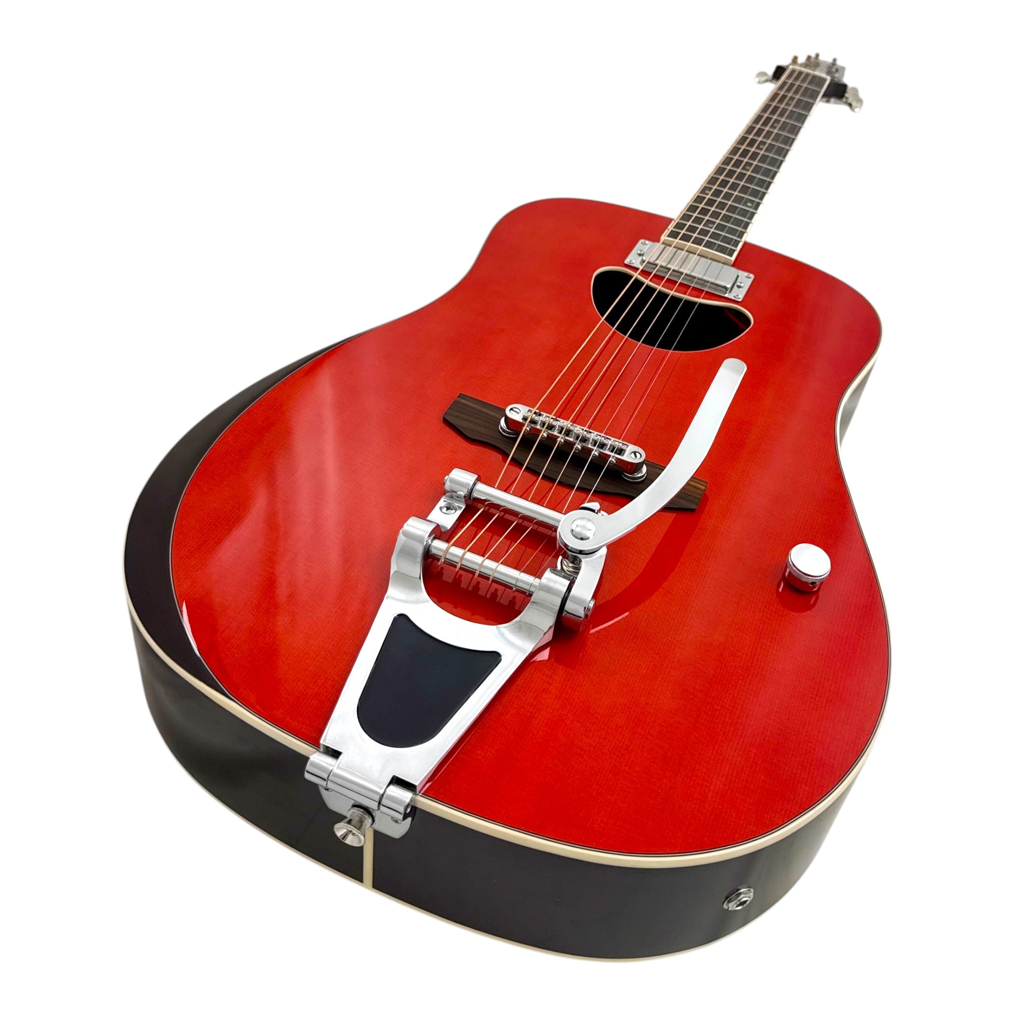 Haze HB128J “Vibrance” Solid Sitka 41” Grand Auditorium Hybrid Acoustic-Electric Guitar w/ Vibrato Bar & Tune-o-Matic Saddle