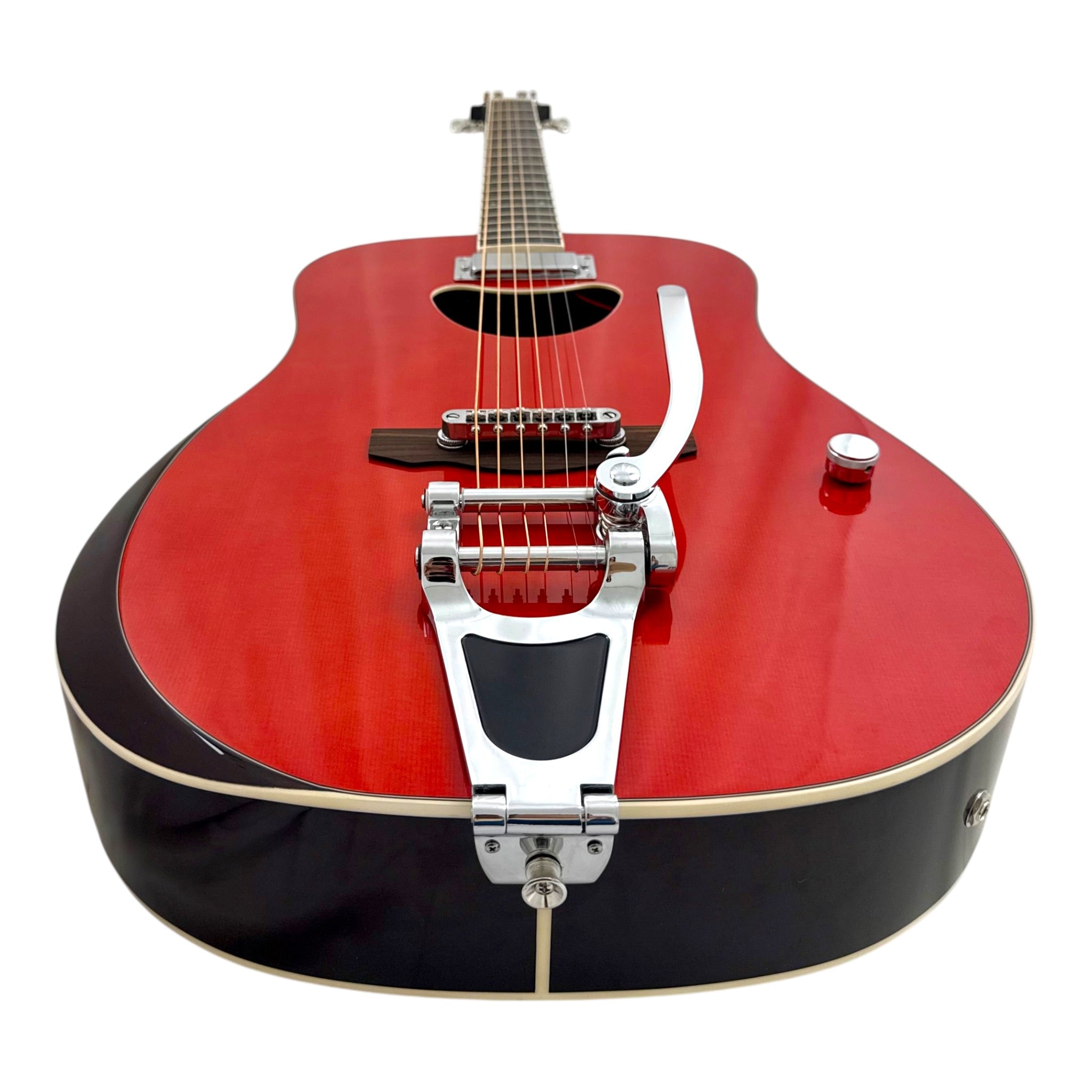 Haze HB128J “Vibrance” Solid Sitka 41” Grand Auditorium Hybrid Acoustic-Electric Guitar w/ Vibrato Bar & Tune-o-Matic Saddle