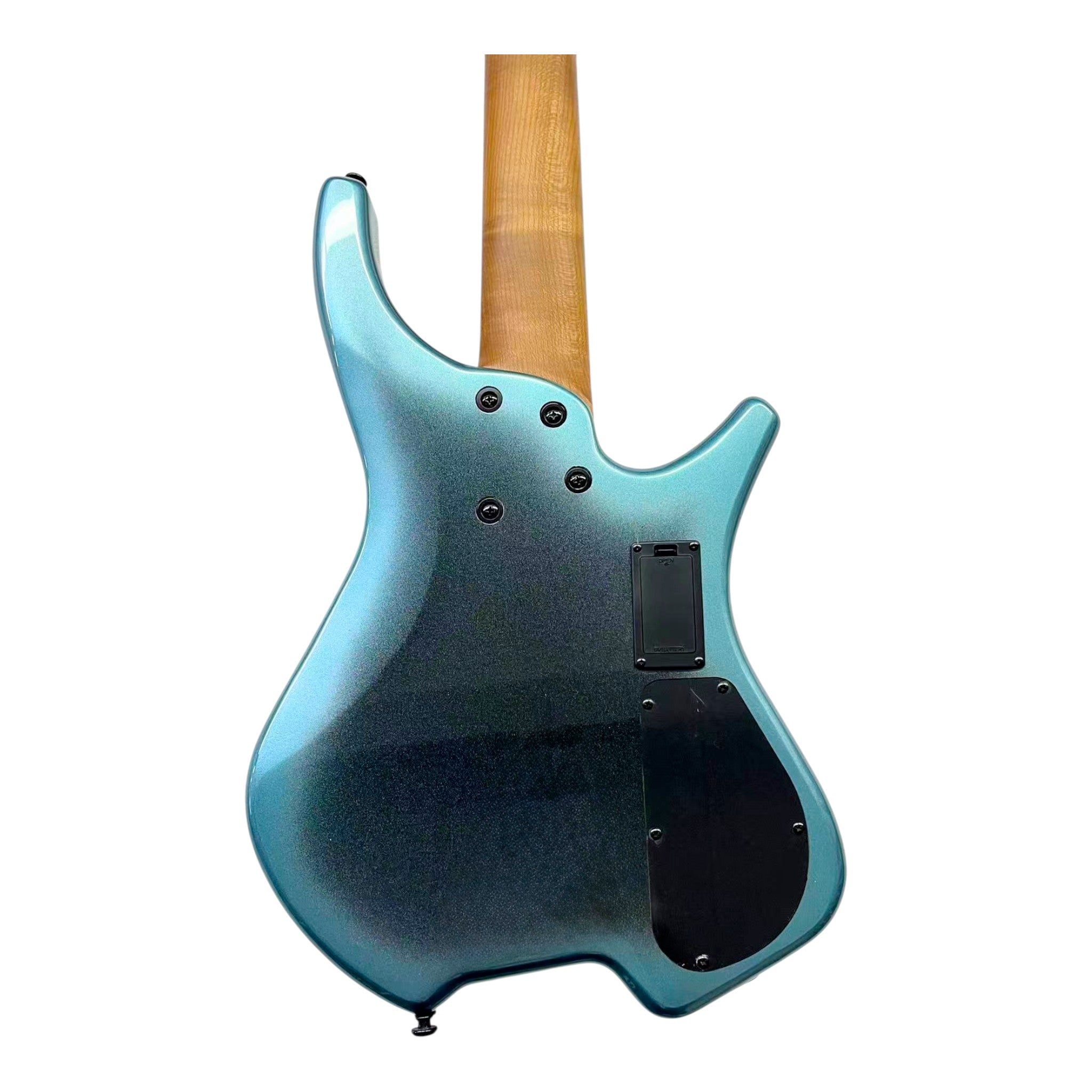 Haze HB5 “Nightwave” Left-Handed Headless 5-String Electric Bass – Active BJ-80 Pickups – Metallic Blueburst – HB5BLLH