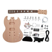 Haze HSG Electric Guitar DIY, Mahogany body and neck, Rosewood Fingerboard No-Soldering, HG200MDIY
