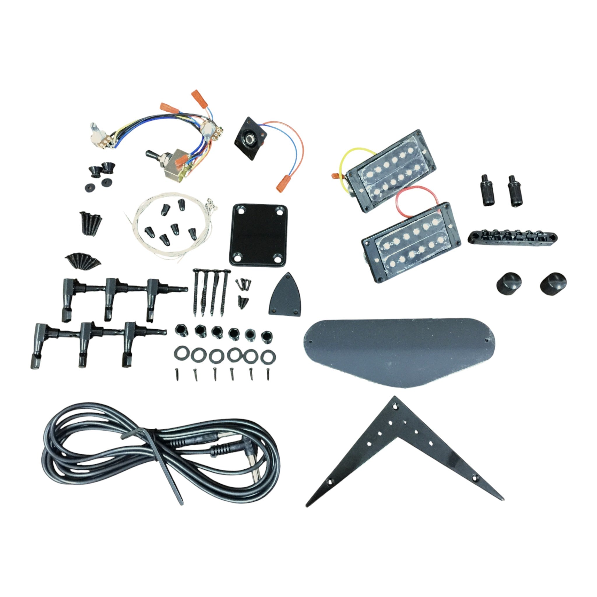 HSFV1950BHDIY Solid Basswood Body Electric Guitar DIY Kit, No-Soldering, H-H