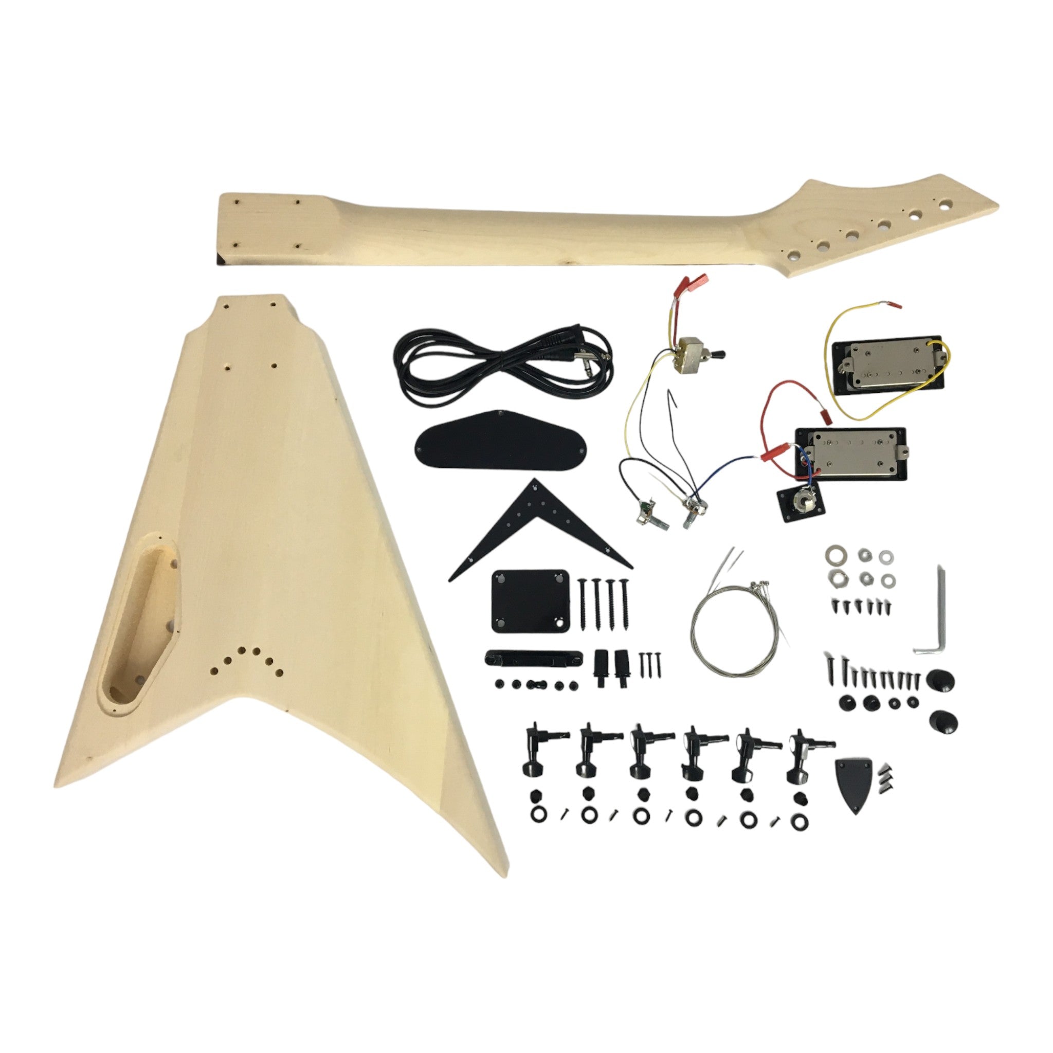 HSFV1950BHDIY Solid Basswood Body Electric Guitar DIY Kit, No-Soldering, H-H