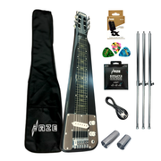 Haze HSLT1930 Metallic Black Lap Steel Electric Guitar + 10W Amp. (Optional)
