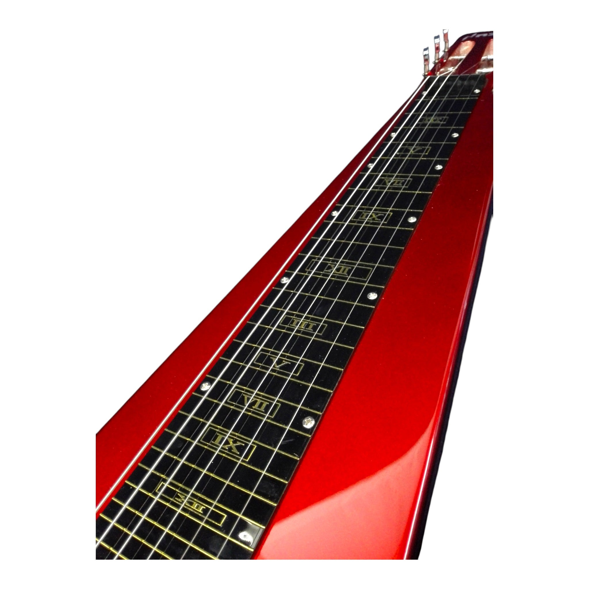 Haze HSLT1930 Metallic Red Lap Steel Electric Guitar + 10W Amp. (Optional)