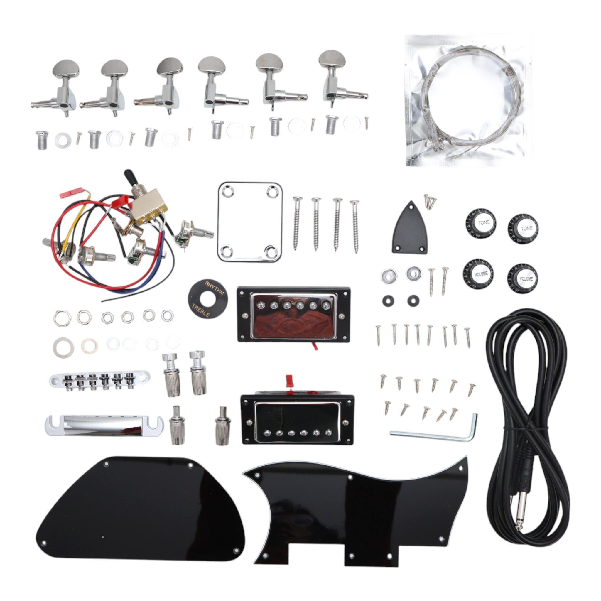 Haze HSG Electric Guitar DIY, Mahogany body and neck, Rosewood Fingerboard No-Soldering, HSSG200mDIY