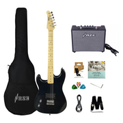 Haze HST01 Black Left-Handed 4/4 Size Student Electric Guitar + 10W Amp (Optional)