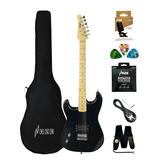 Haze HST01 Black Left-Handed 4/4 Size Student Electric Guitar