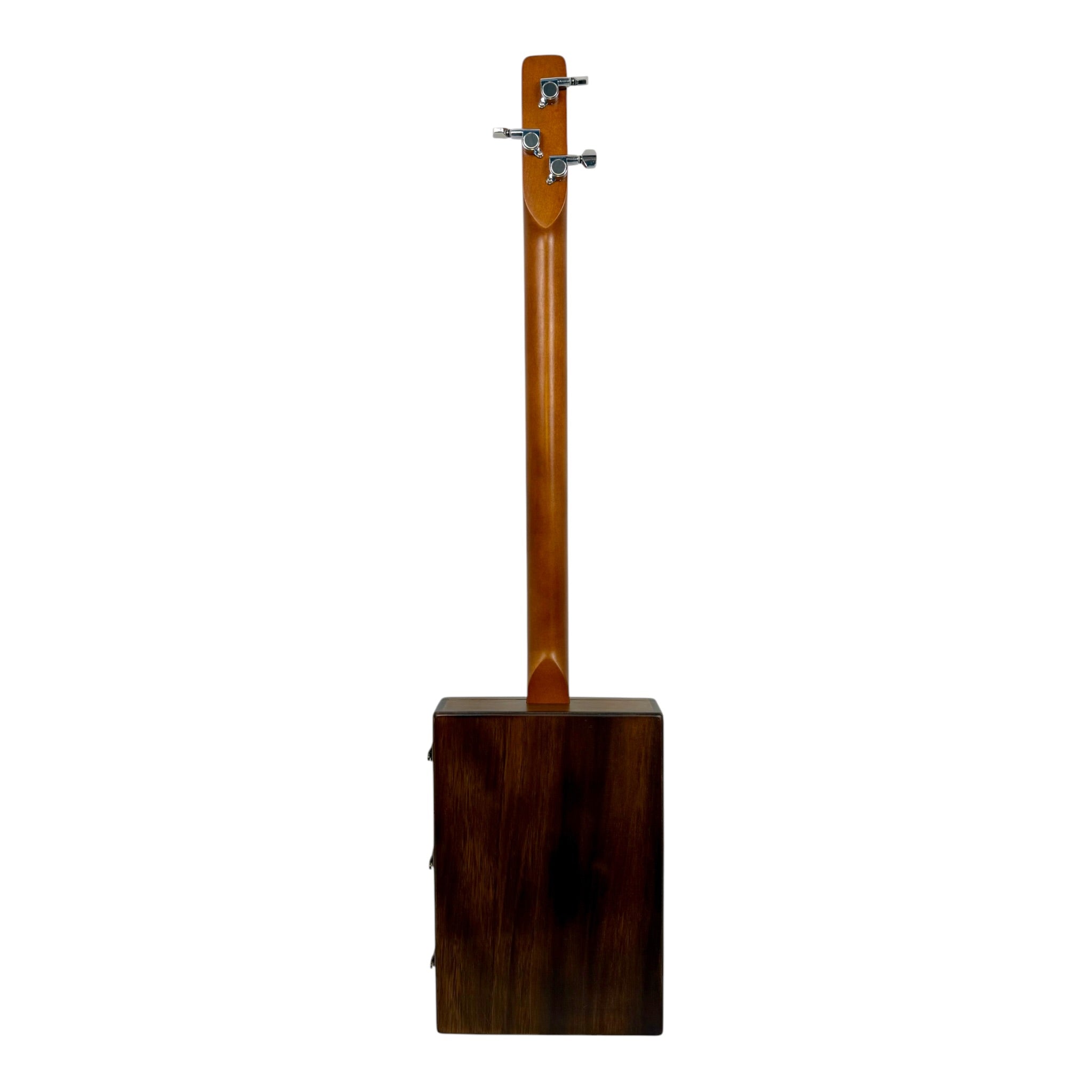 Haze "Royal" Mahogany Body 3-String Electric Cigar Box Guitar Complete DIY Kit - Passive Single Coil Pickup - HX58