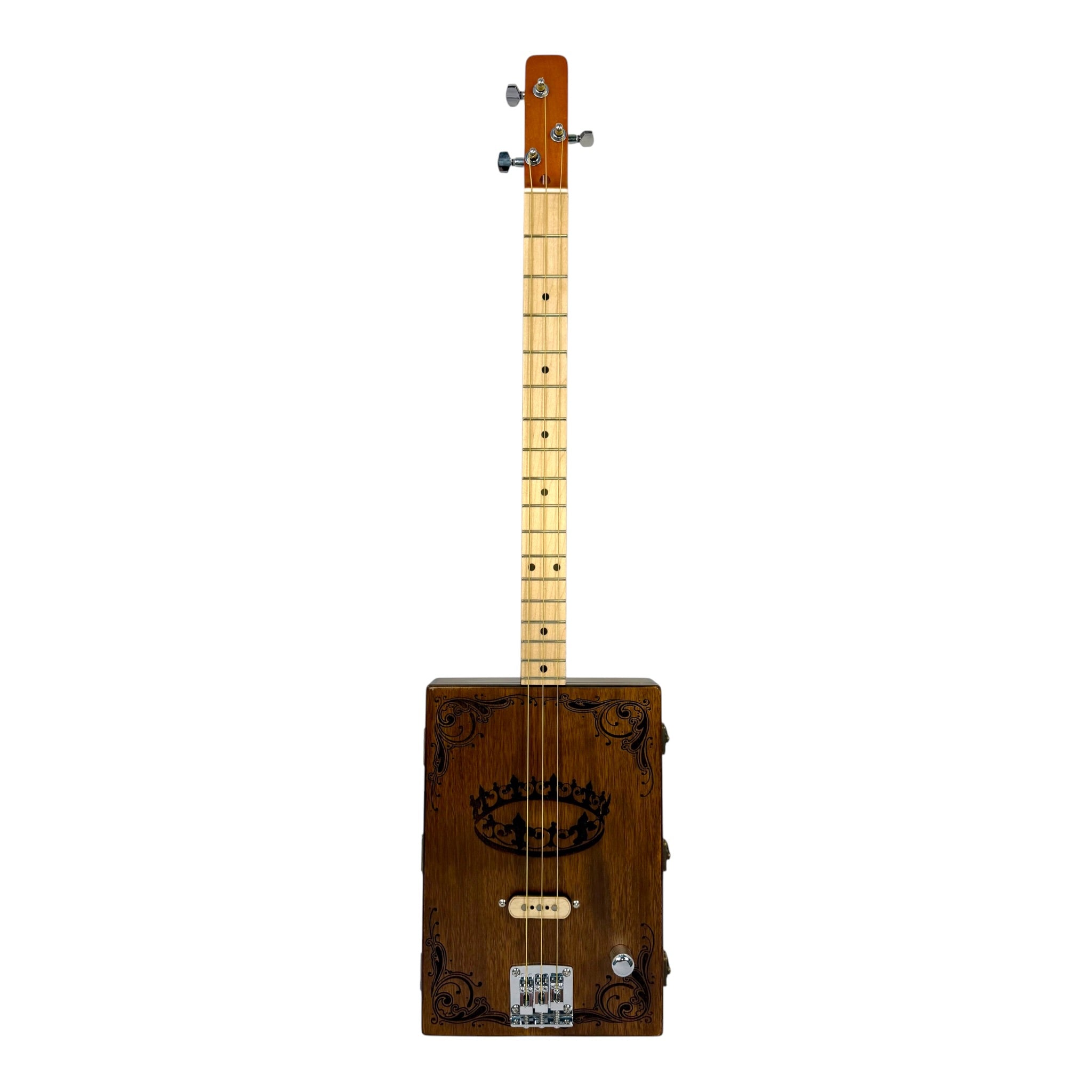 Haze "Royal" Mahogany Cigar Box Guitar DIY Kit with Slide - HX58