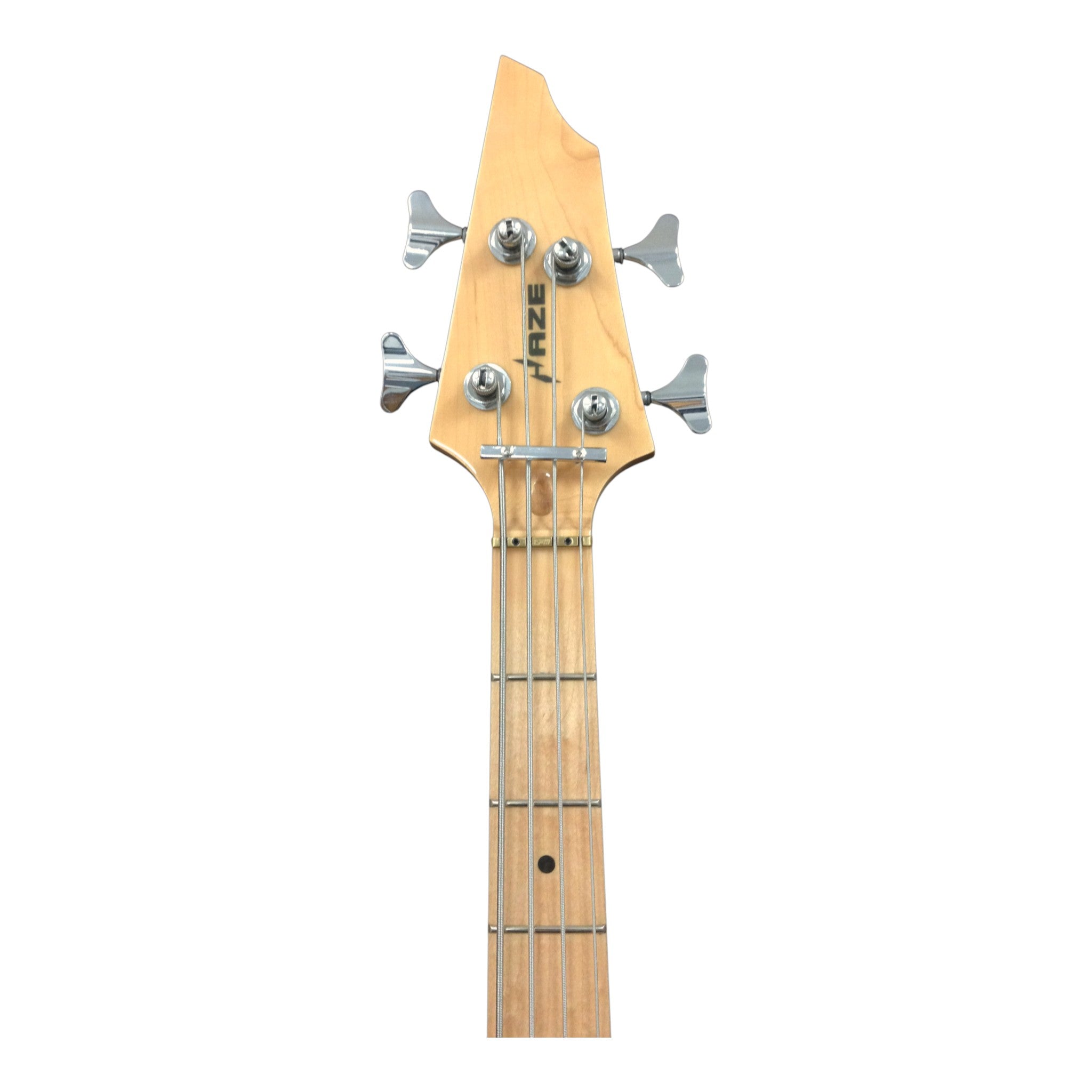 Haze Single-Coil Solid White Poplar Hybrid Electric Bass Guitar - Blue HYBRID4PJ