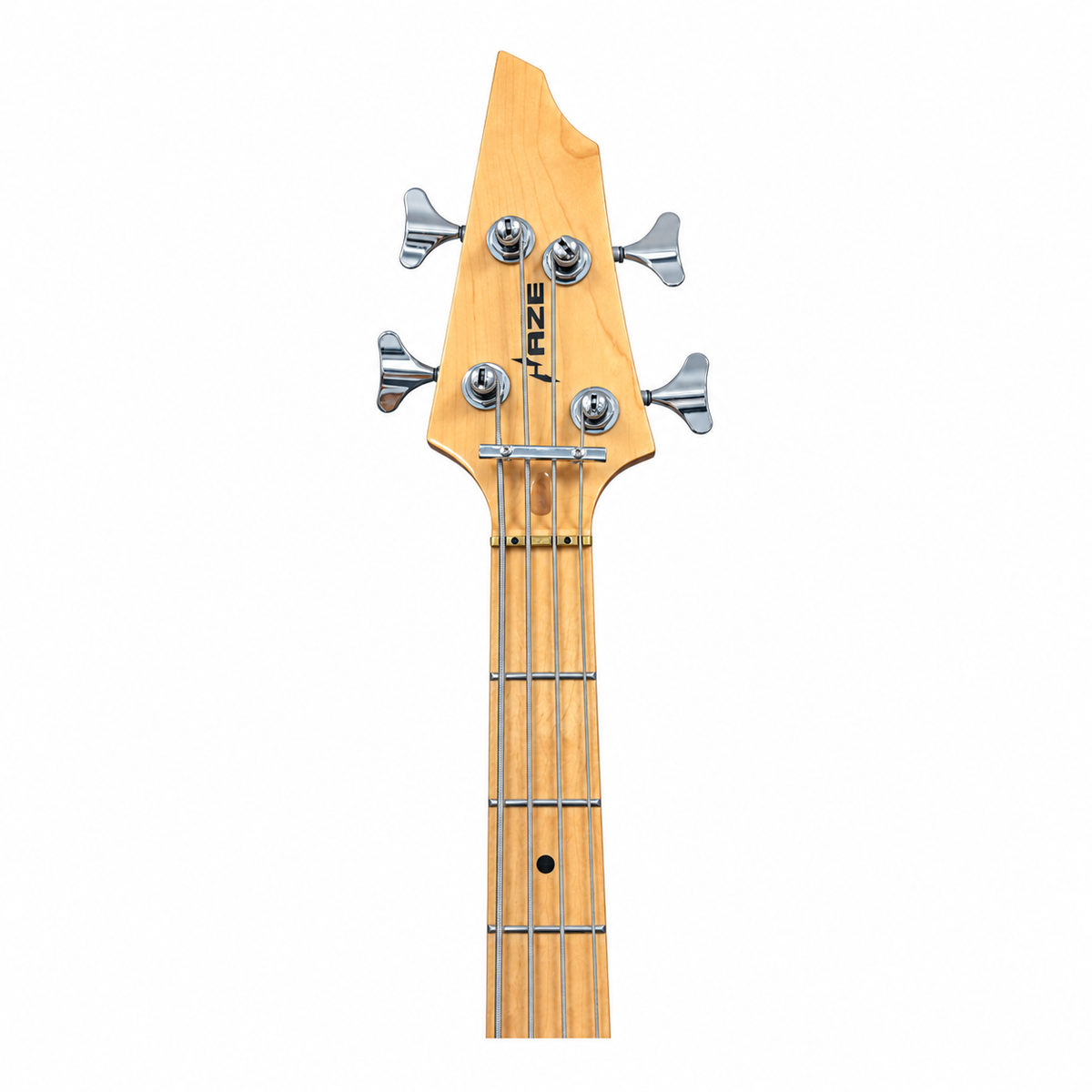 Haze Single-Coil Solid White Poplar Hybrid Electric Bass Guitar - Blue HYBRID4PJ