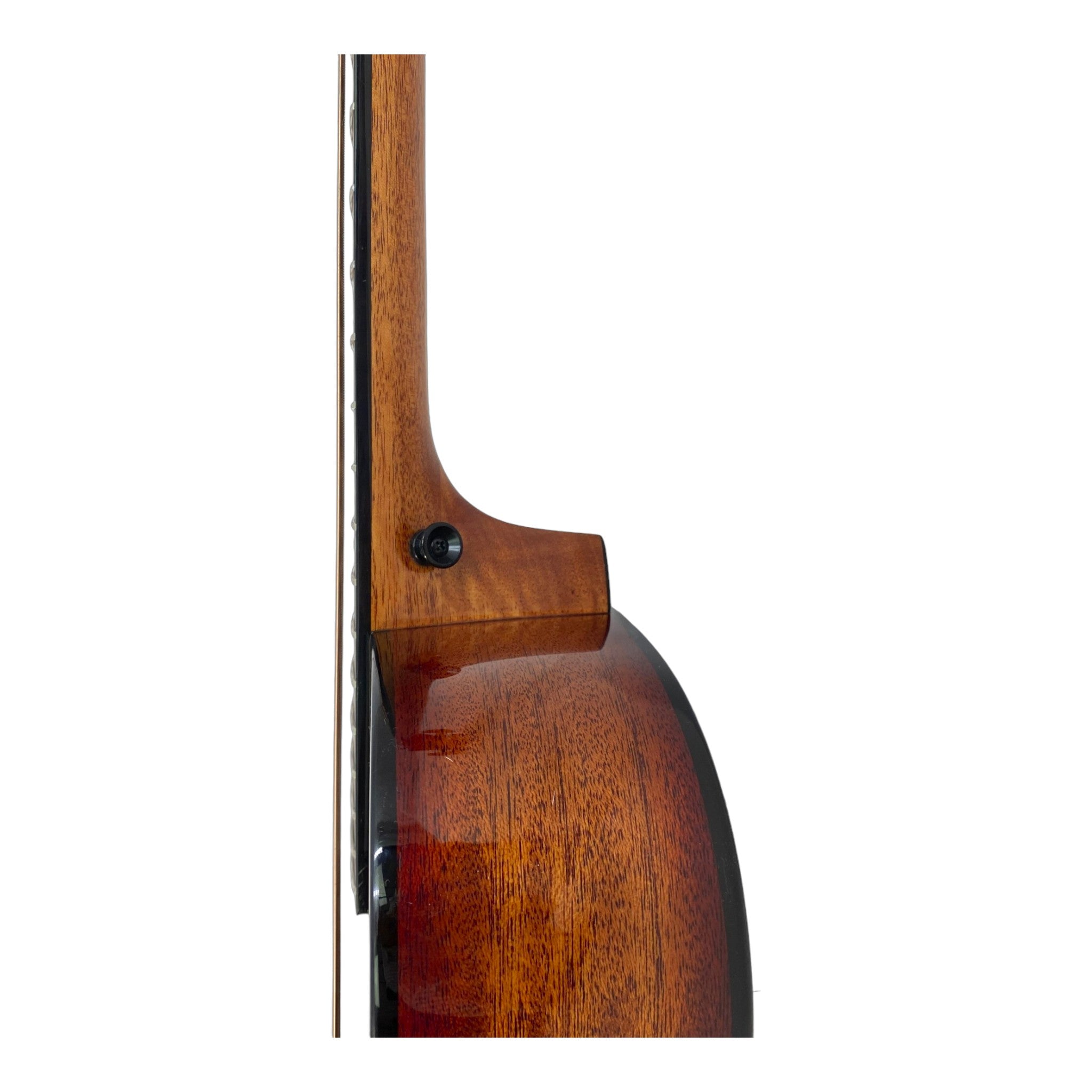 Haze 37" Solid Koa Top Height Adjustable Saddle Acoustic Bass Guitar - Natural HZMINISEBKOA