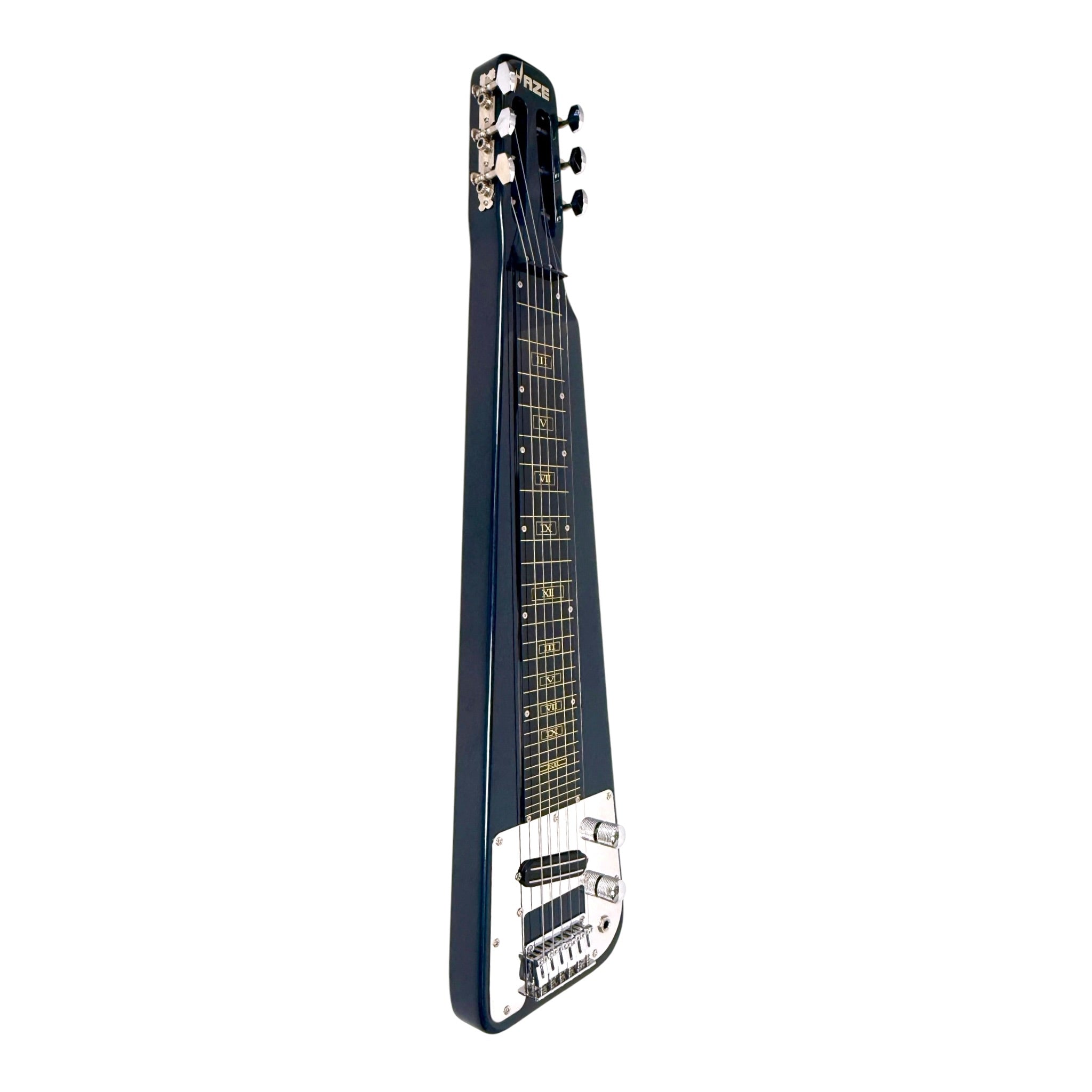 Haze LT30MBL Metallic Deep Teal Lap Steel Electric Guitar + 10W Amp. (Optional)