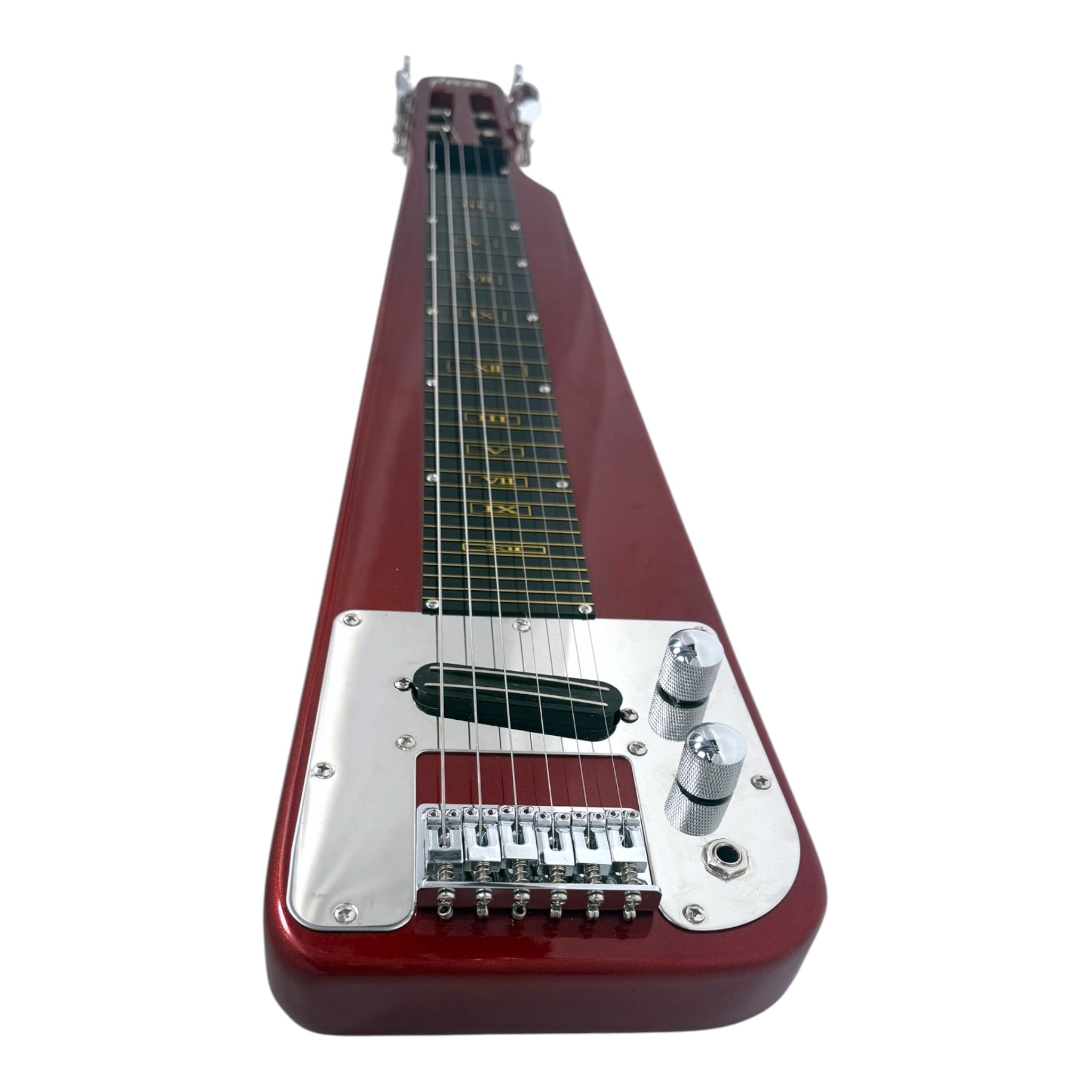Haze LT30MRD Metallic Wine Red Lap Steel Electric Guitar + 10W Amp. (Optional)