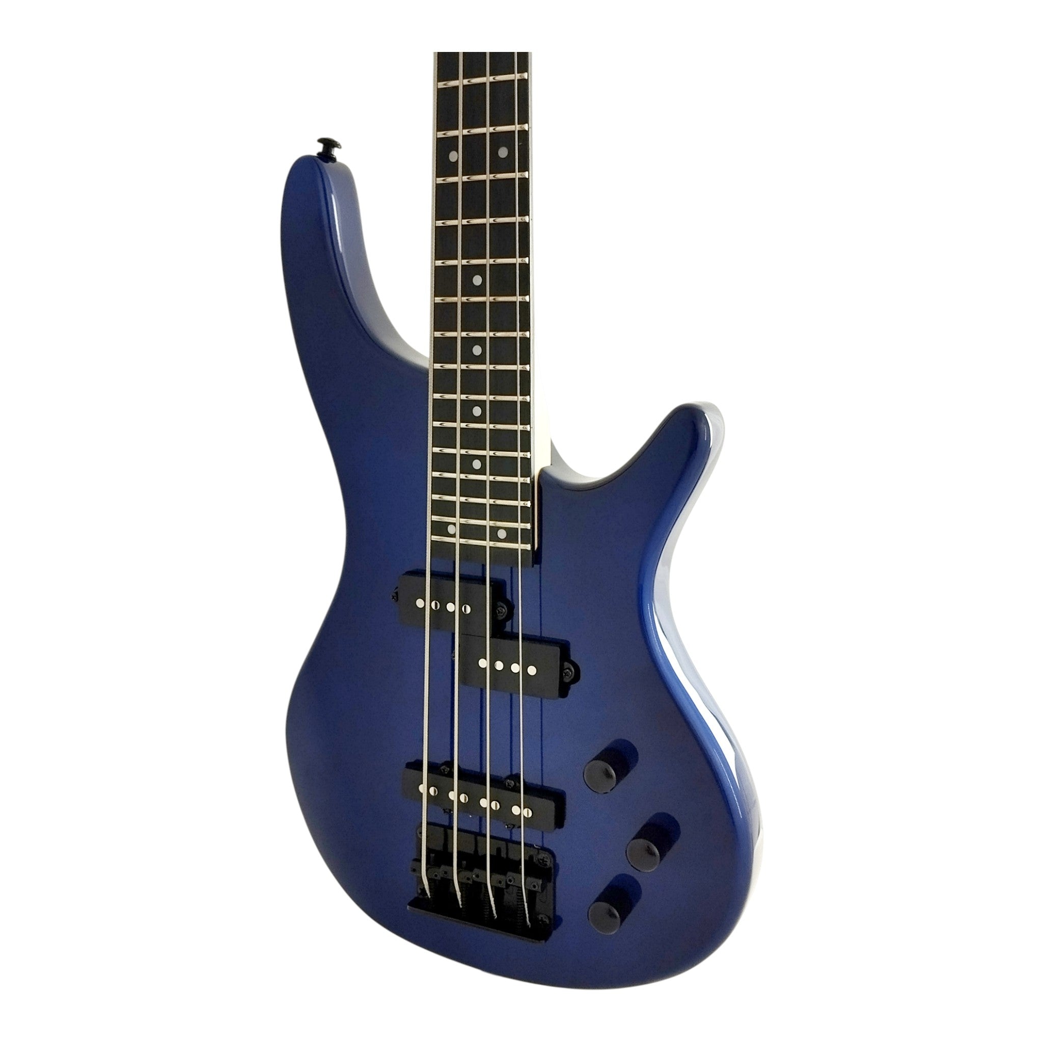 1/2 Size HAZE Electric Bass Guitar, Navy Metallic Blue 24 Frets, SBG385JB34