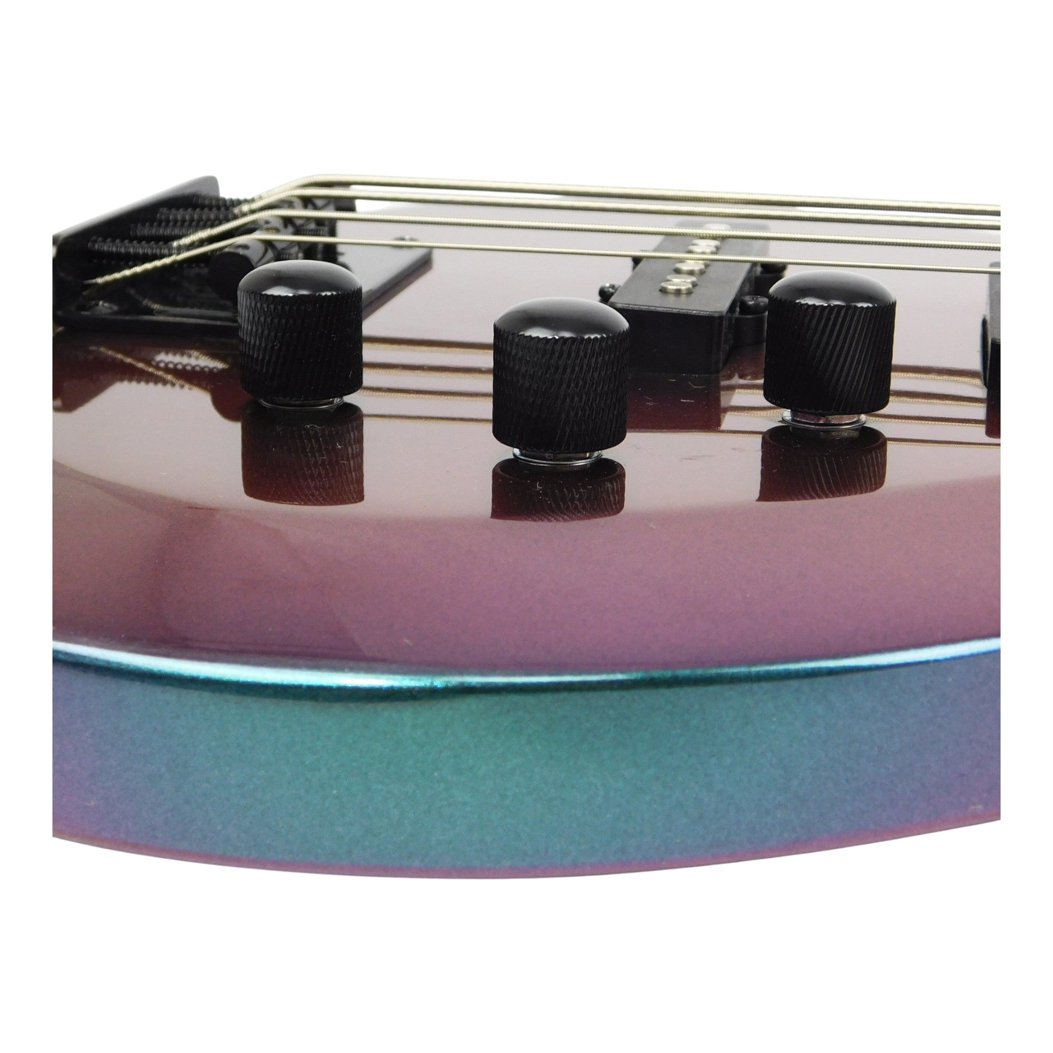 Haze Chameleon Split/Single Coil Solid Basswood J-Style Electric Bass Guitar SBG385V Accessories & CUBEBABY Pedal (Optional)