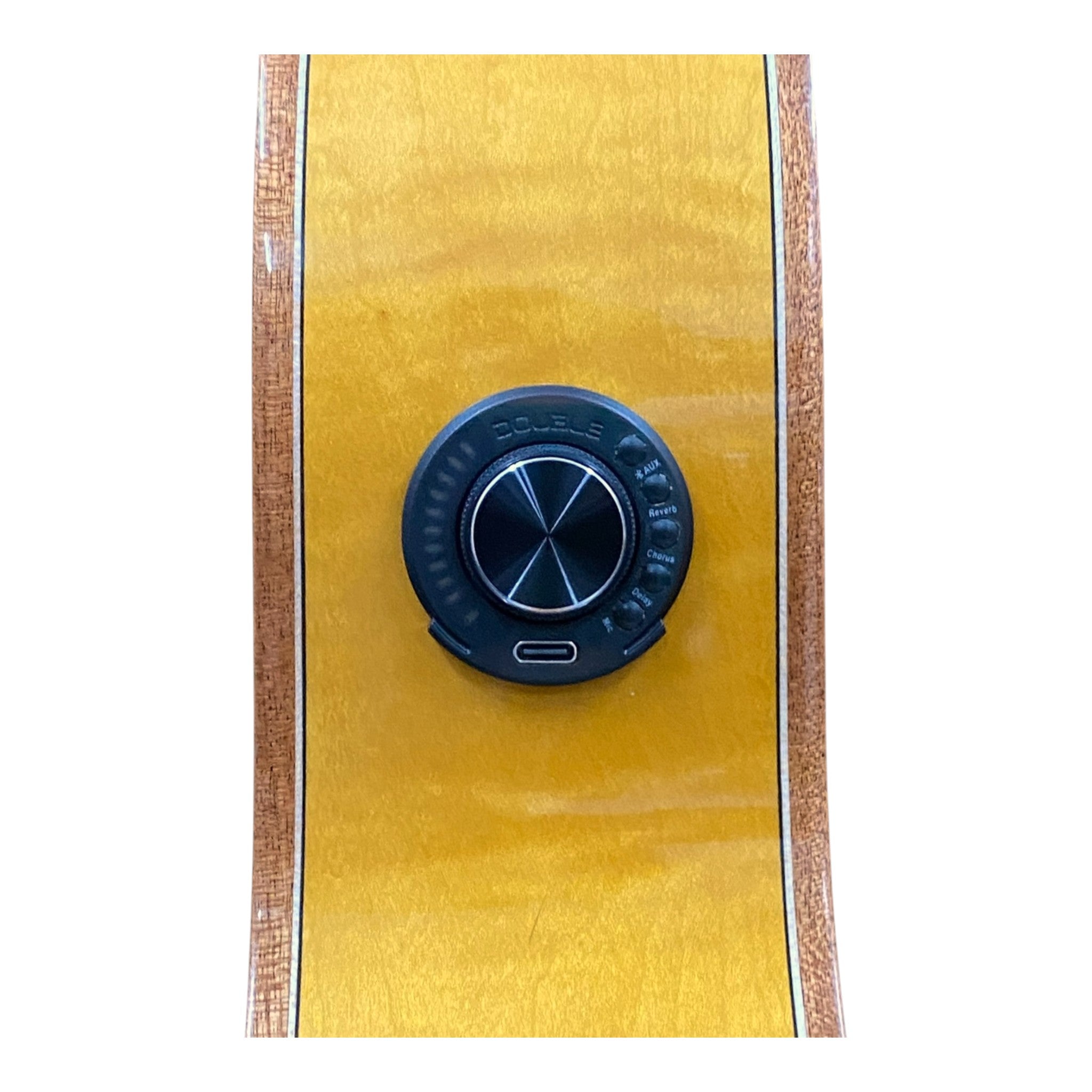 Haze Solid Spruce Top Flamed Maple Bowled Back Cutaway Classical Guitar w/ Double OS1 Vibration Pickups - SCG953BCEQN